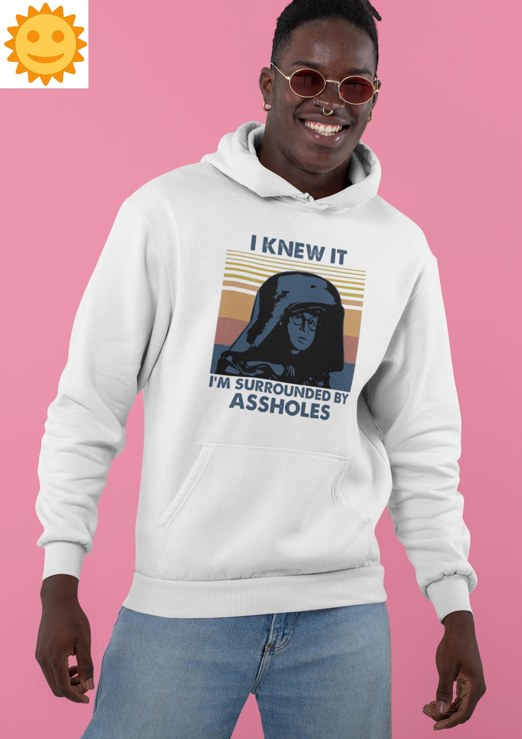 Retro I Knew It I'm Surrounded By Assholes Vintage T-Shirt, Spaceballs Shirt, Dark Helmet Shirt, Rick Moranis Shirt, 80s Movie Shirt