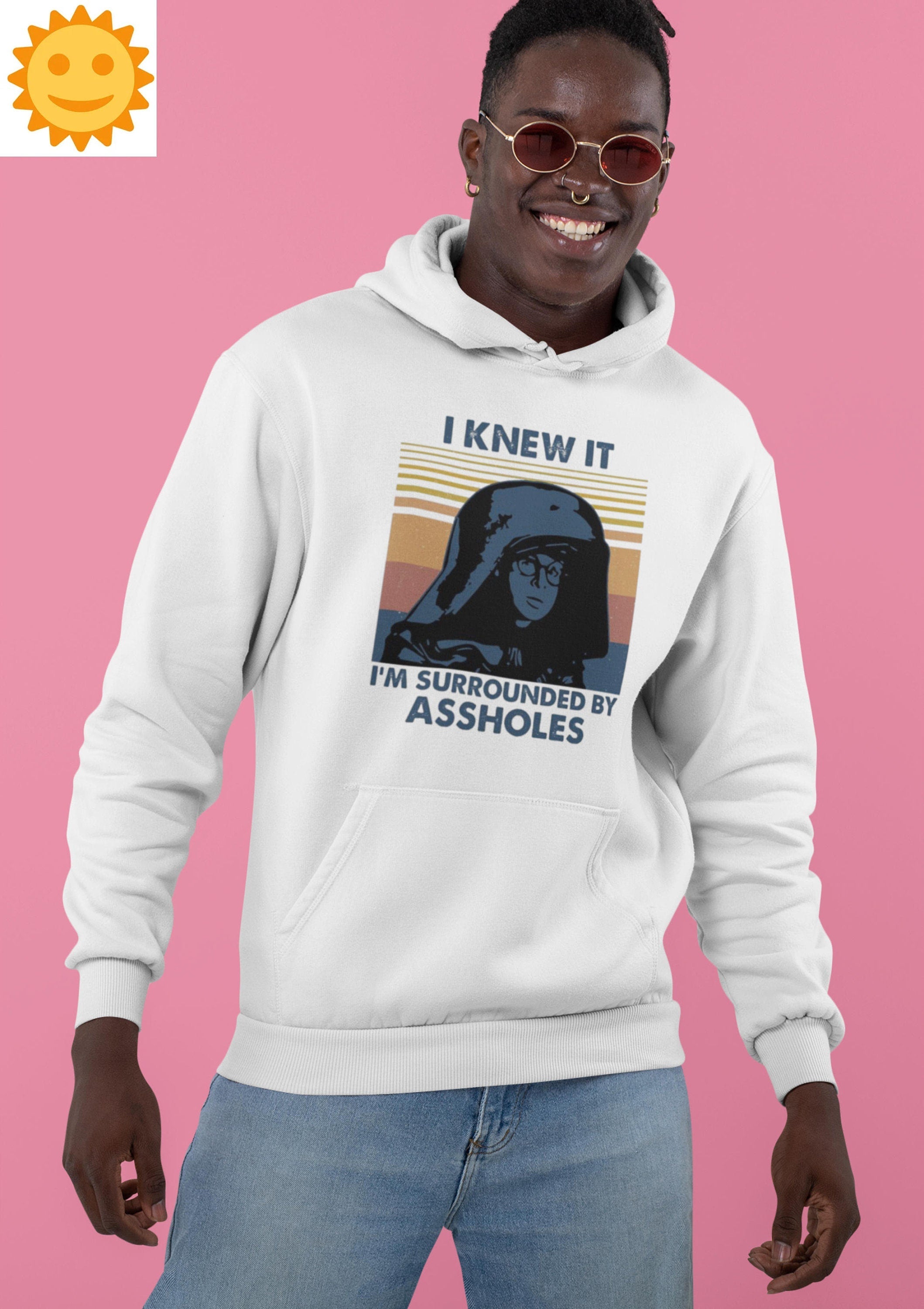 Retro I Knew It I'm Surrounded By Assholes Vintage T-Shirt, Spaceballs Shirt, Dark Helmet Shirt, Rick Moranis Shirt, 80s Movie Shirt