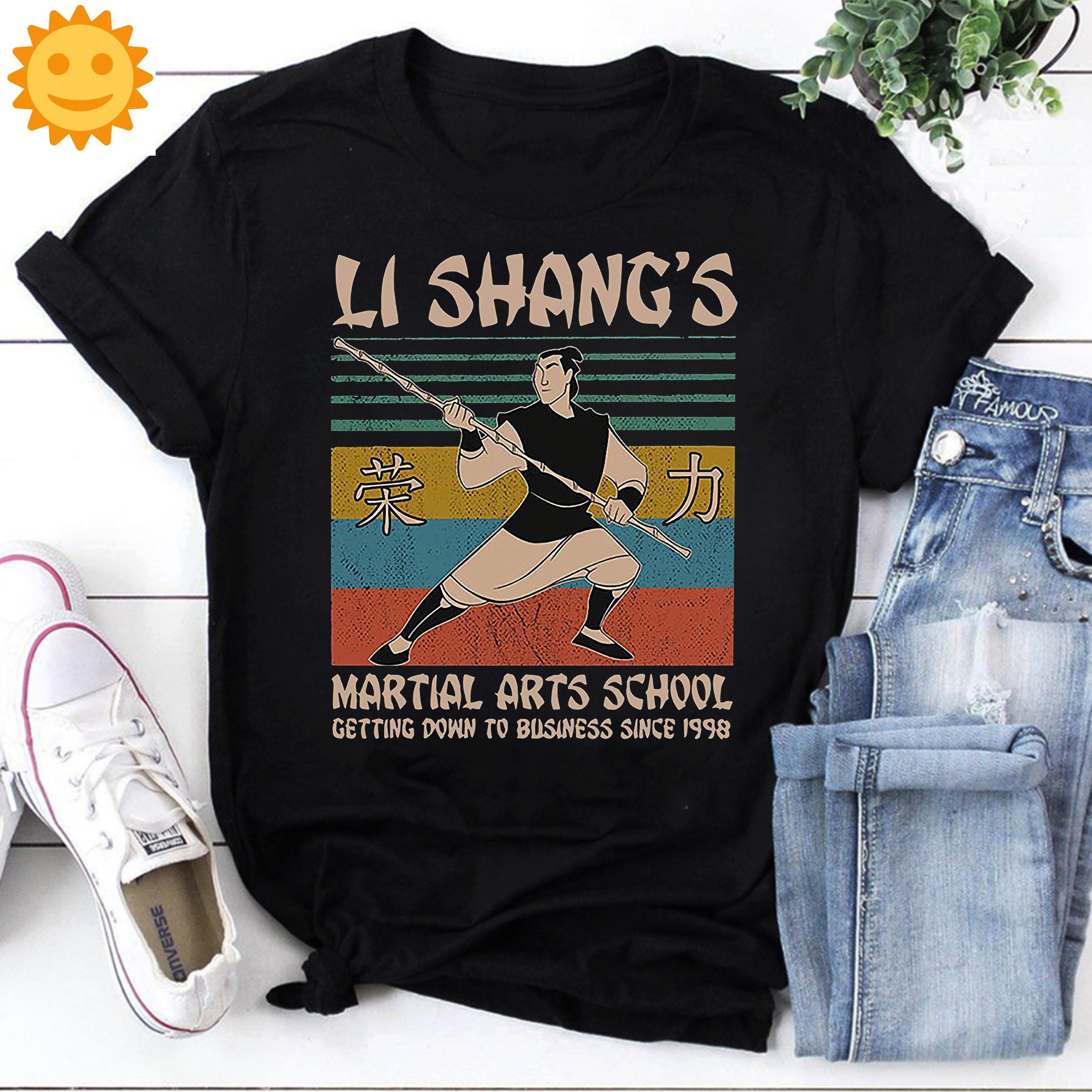 Li Shang's Martial Arts School Getting Down Business Since 1998 Vintage T-Shirt, Mulan Shirt, Li Shang Shirt, Animation Shirt, Cartoon Shirt