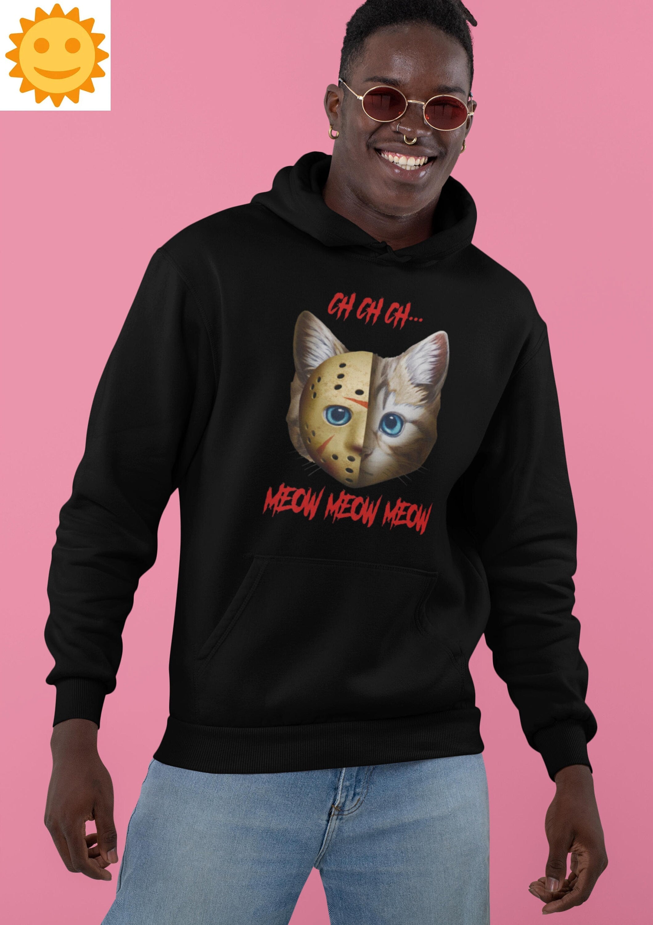 Ch Ch Ch Meow Meow Meow Cat Horror Vintage T-Shirt, Halloween Shirt, Horror Movie Shirt, Jason Voorhees Shirt, Jason Shirt