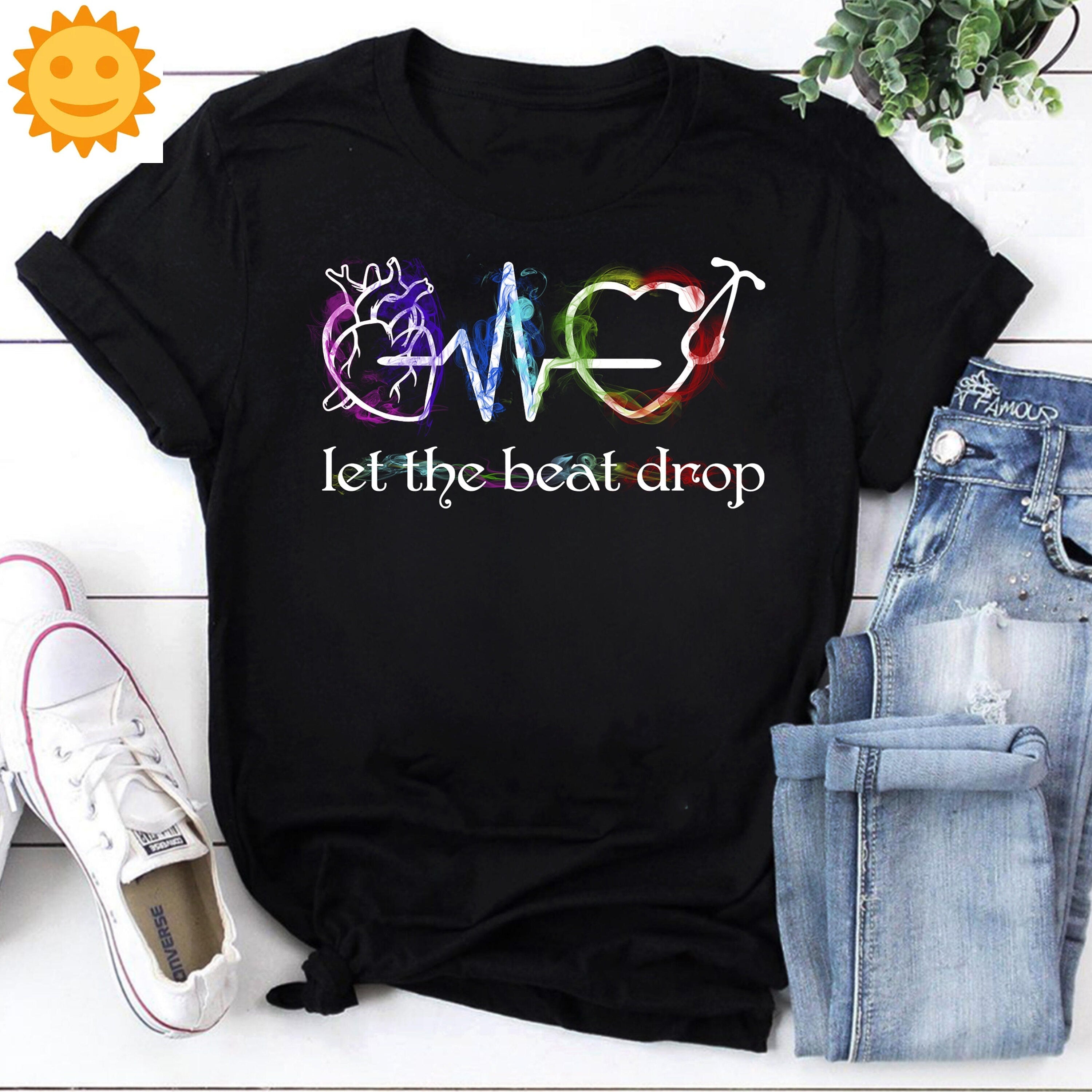 Nurse Heart Let The Beat Drop Vintage T-Shirt, Nurselife Shirt, Nurse Shirt, Nurse Vintage Shirt, Nurse Lovers Shirt, Funny Nurse Shirt