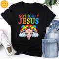 Not Today Jesus Rainbow Vintage T-Shirt, Satanism Shirt, Satan Shirt, Satan Goat Shirt, Religious Shirt, Religion Shirt, Satanic Shirt