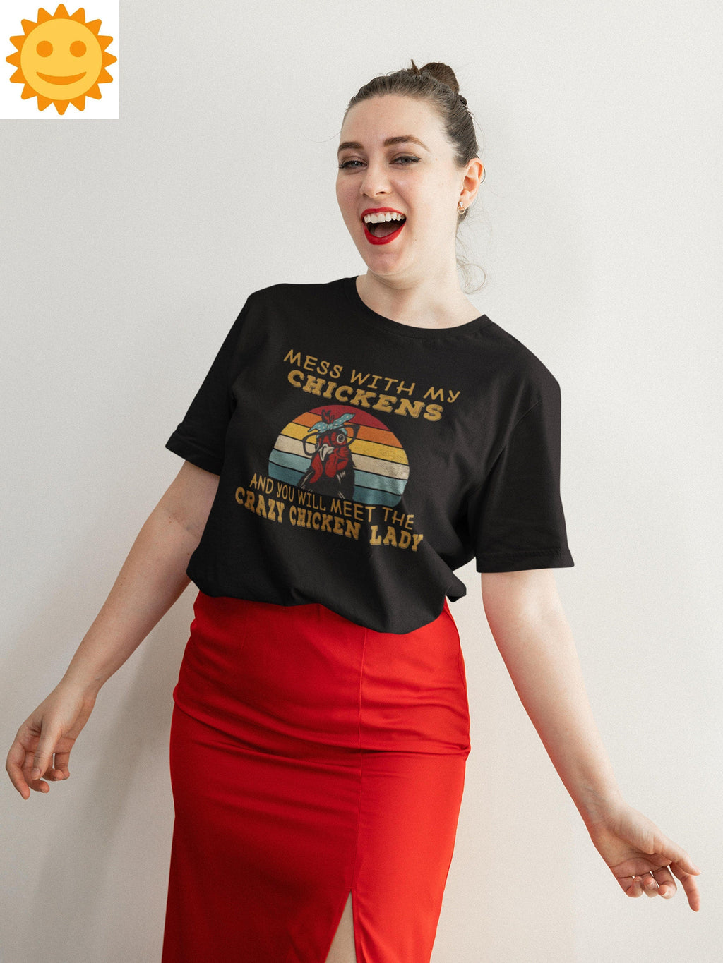 Mess With My Chickens And You Will Meet The Crazy Chicken Lady Vintage T-Shirt, Chicken Shirt, Chicken Farm Shirt, Animals Lovers Shirt