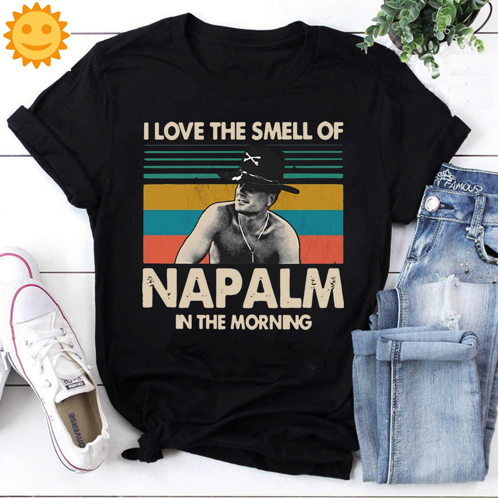 I Love The Smell Of Napalm In The Morning Vintage T-Shirt, Bill Kilgore Shirt, Apocalypse Now Shirt, 70s Movie Shirt, Vietnam War Shirt