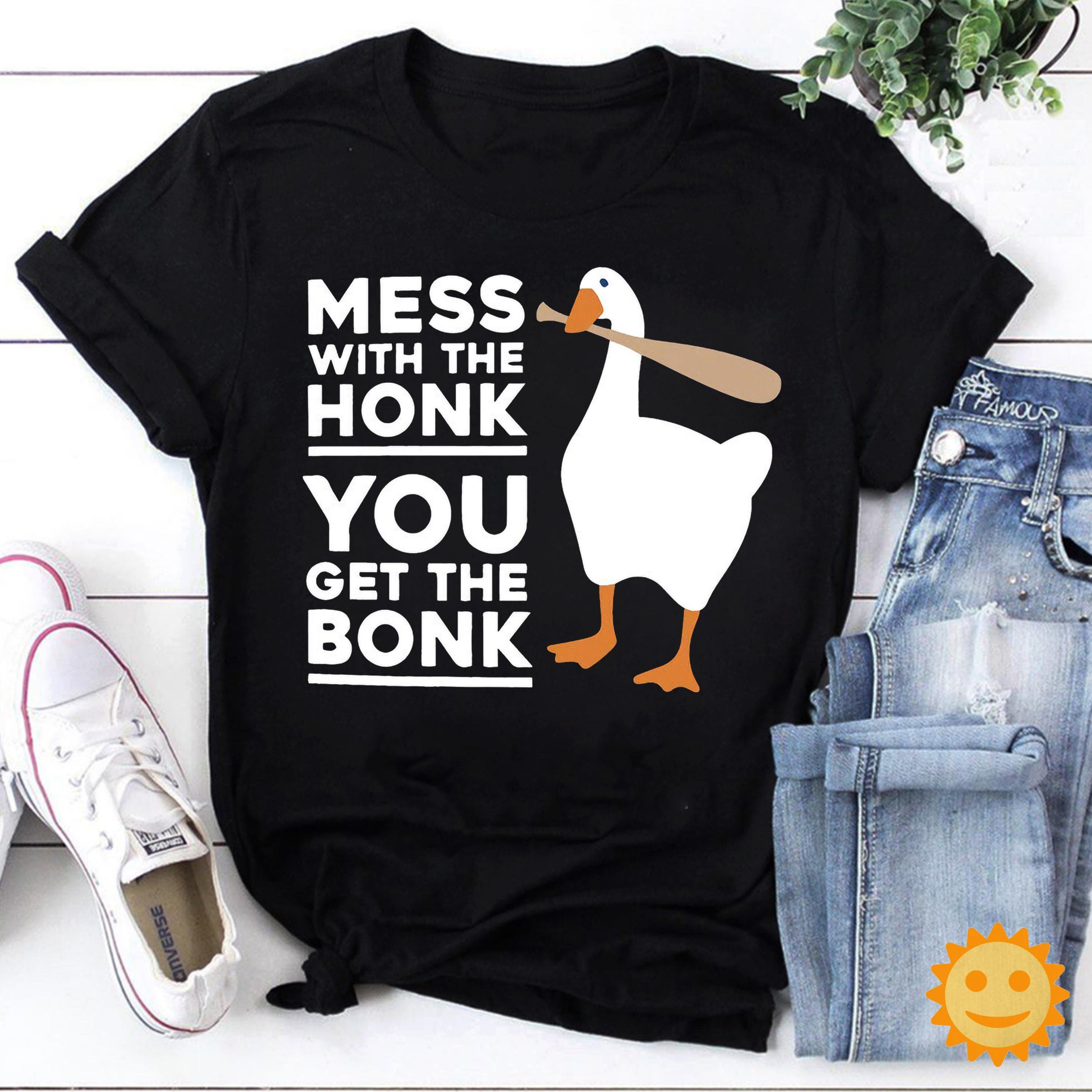 Mess With The Honk You Get The Bonk Vintage T-Shirt, Untitled Goose Game Shirt, Goose Shirt, Gamer Shirt, Game Lovers Shirt