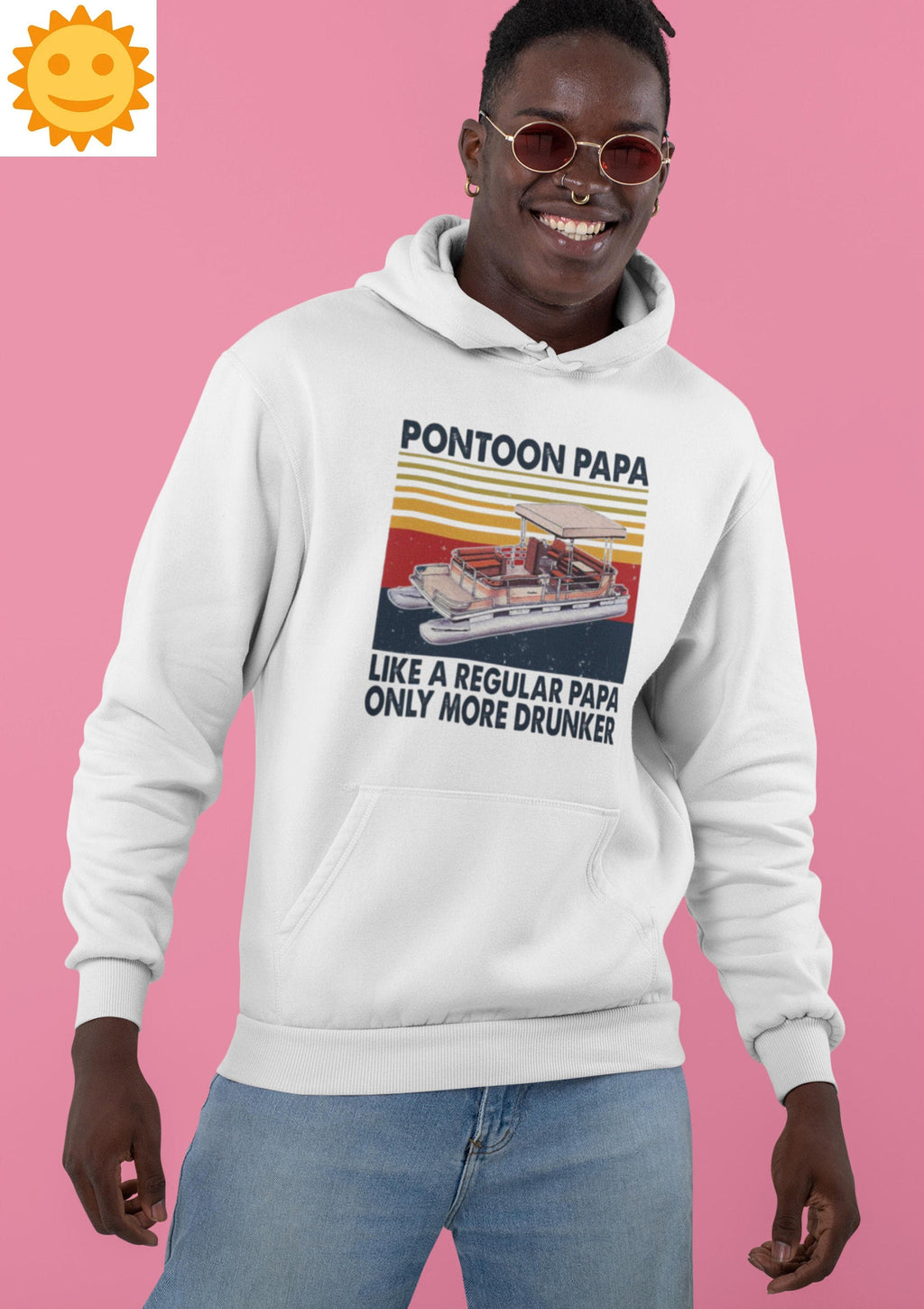 Pontoon Papa Like A Regular Papa Boating Drinking Dad Vintage T-Shirt, Pontoon Shirt, Pontoon Captain Shirt, Pontoon Boat Shirt, Dad Shirt