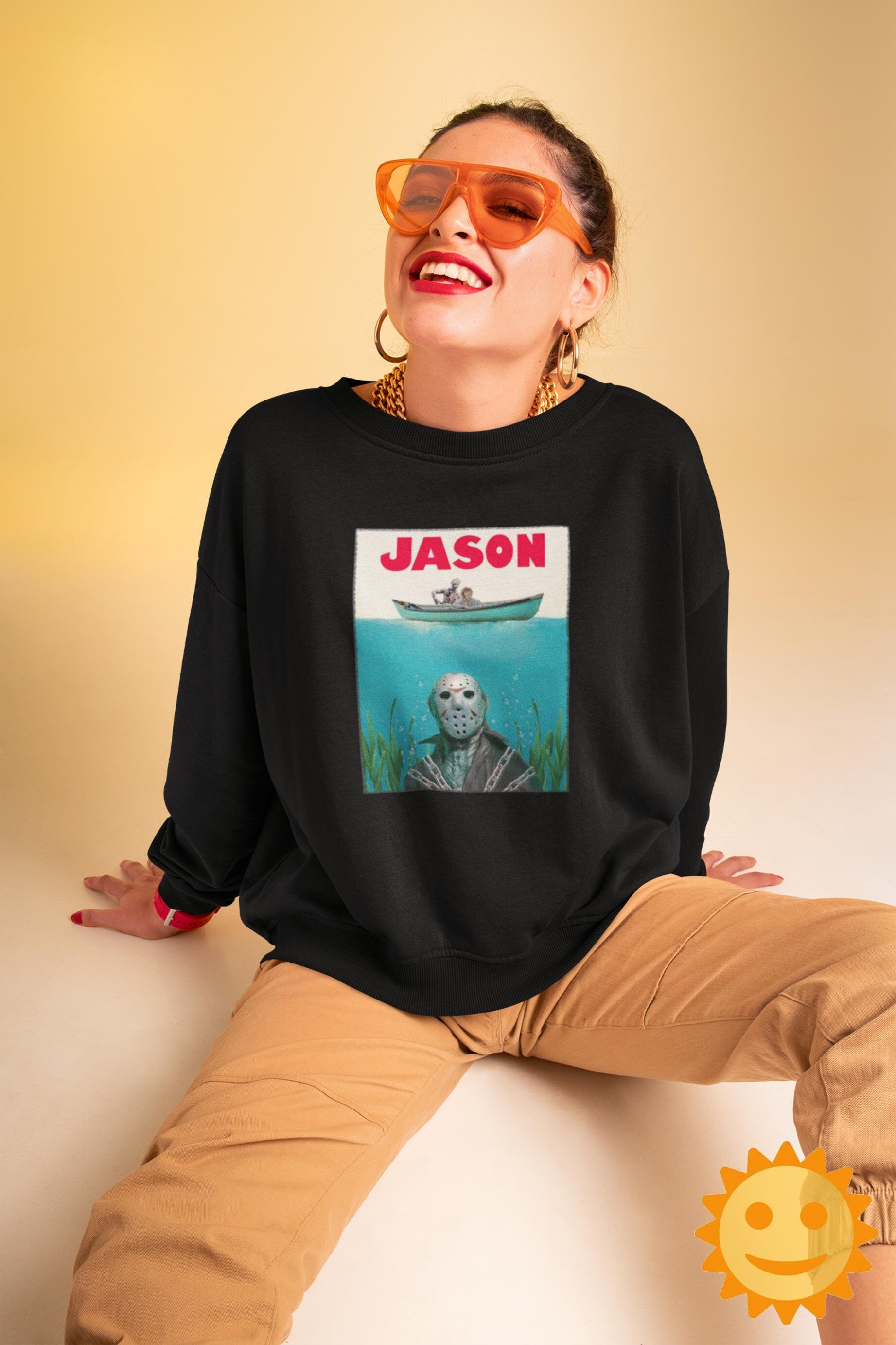 Jason Voorhees Jaws Vintage T-Shirt, Halloween Shirt, Horror Movie Shirt, Jason Voorhees Shirt, Friday The 13th Shirt, Jaws Shirt