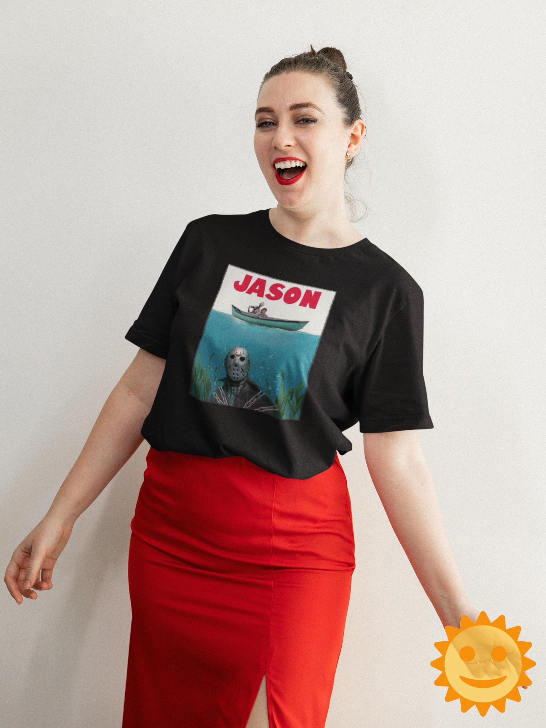 Jason Voorhees Jaws Vintage T-Shirt, Halloween Shirt, Horror Movie Shirt, Jason Voorhees Shirt, Friday The 13th Shirt, Jaws Shirt