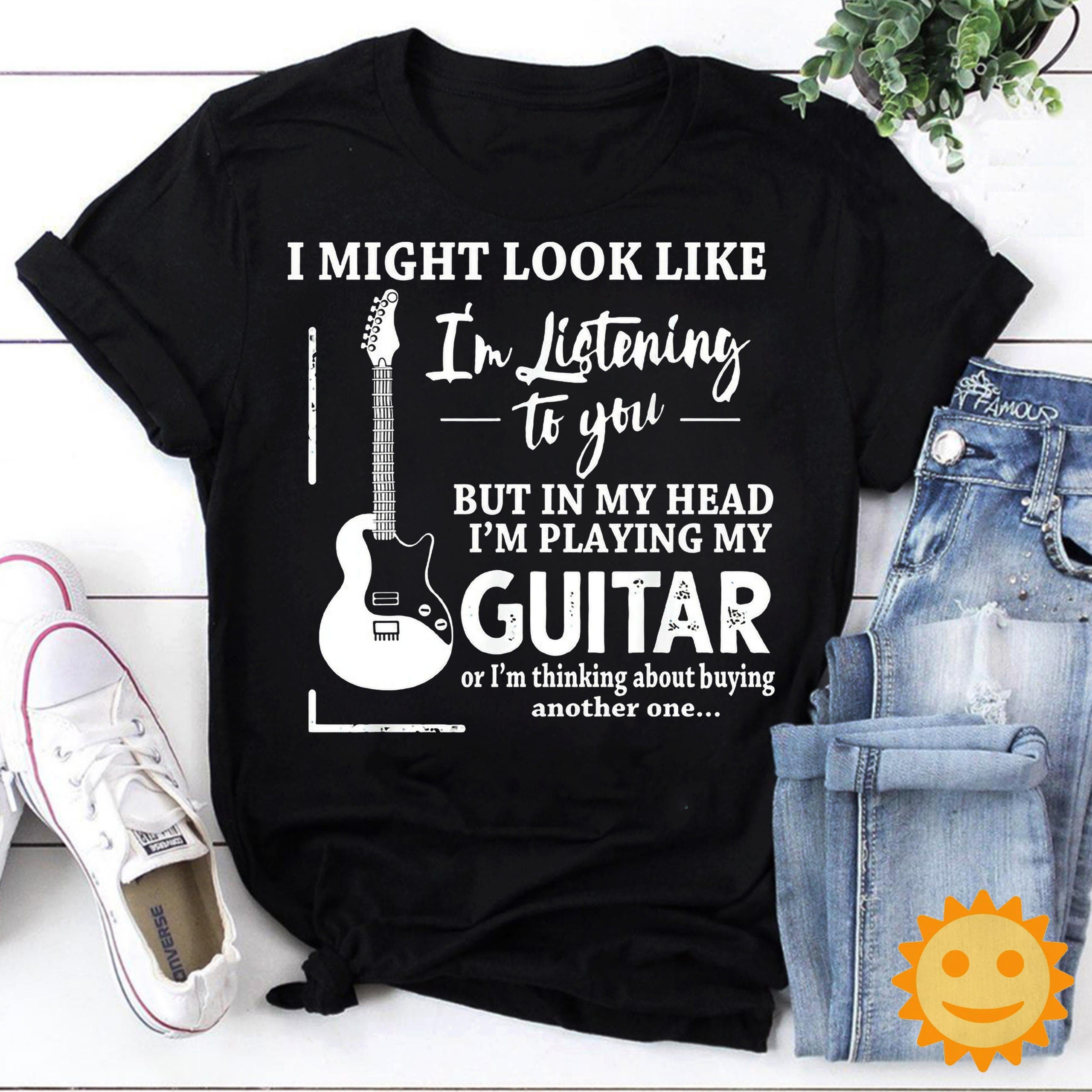 Look Like I'm Listening To You But In My Head I'm Playing Guitar Vintage T-Shirt, Guitar Shirt, Guitar Lovers Shirt, Music Shirt