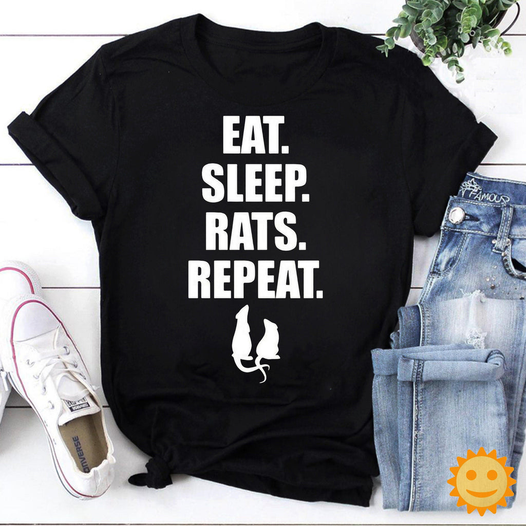 Eat Sleep Rats Repeat Vintage T-Shirt, Rat Shirt, Mouse Shirt, Rat Lovers Shirt, Funny Rat Shirt, Hamster Shirt