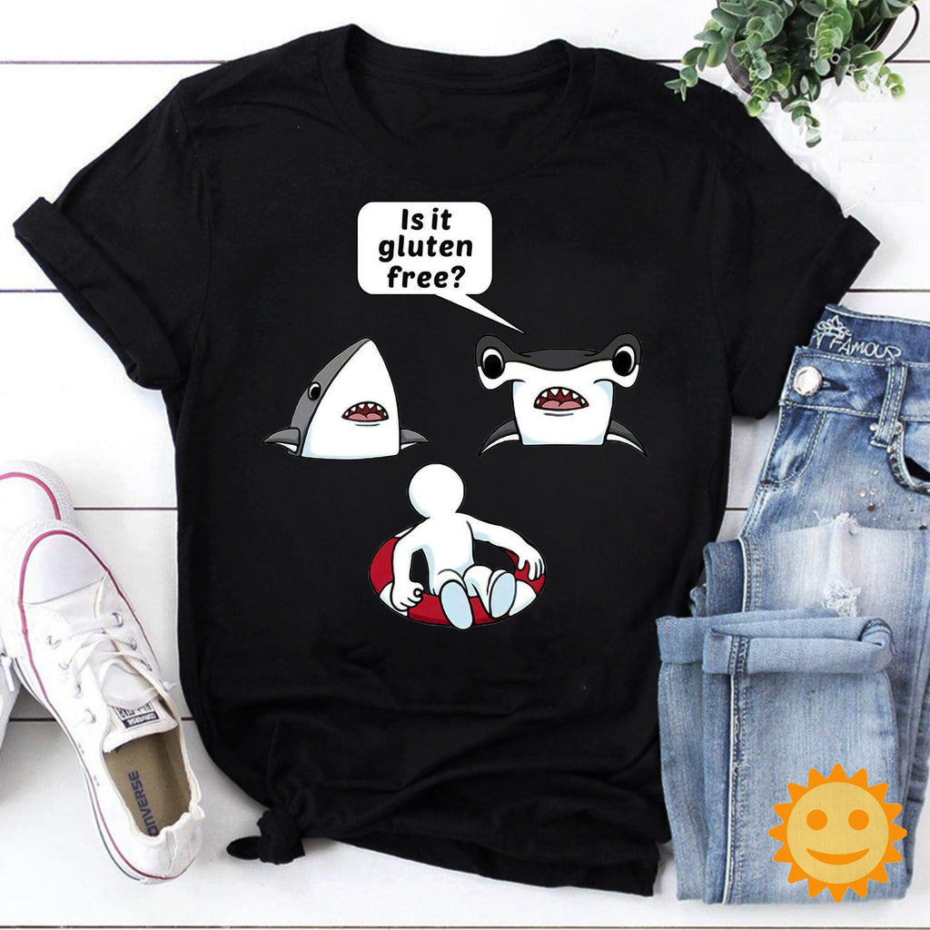 Is It Gluten Free T-Shirt, Shark Shirt, Funny Shark Shirt, Diet Shirt, Healthy Diet Shirt, Gluten Shirt, Gluten Receipt Shirt