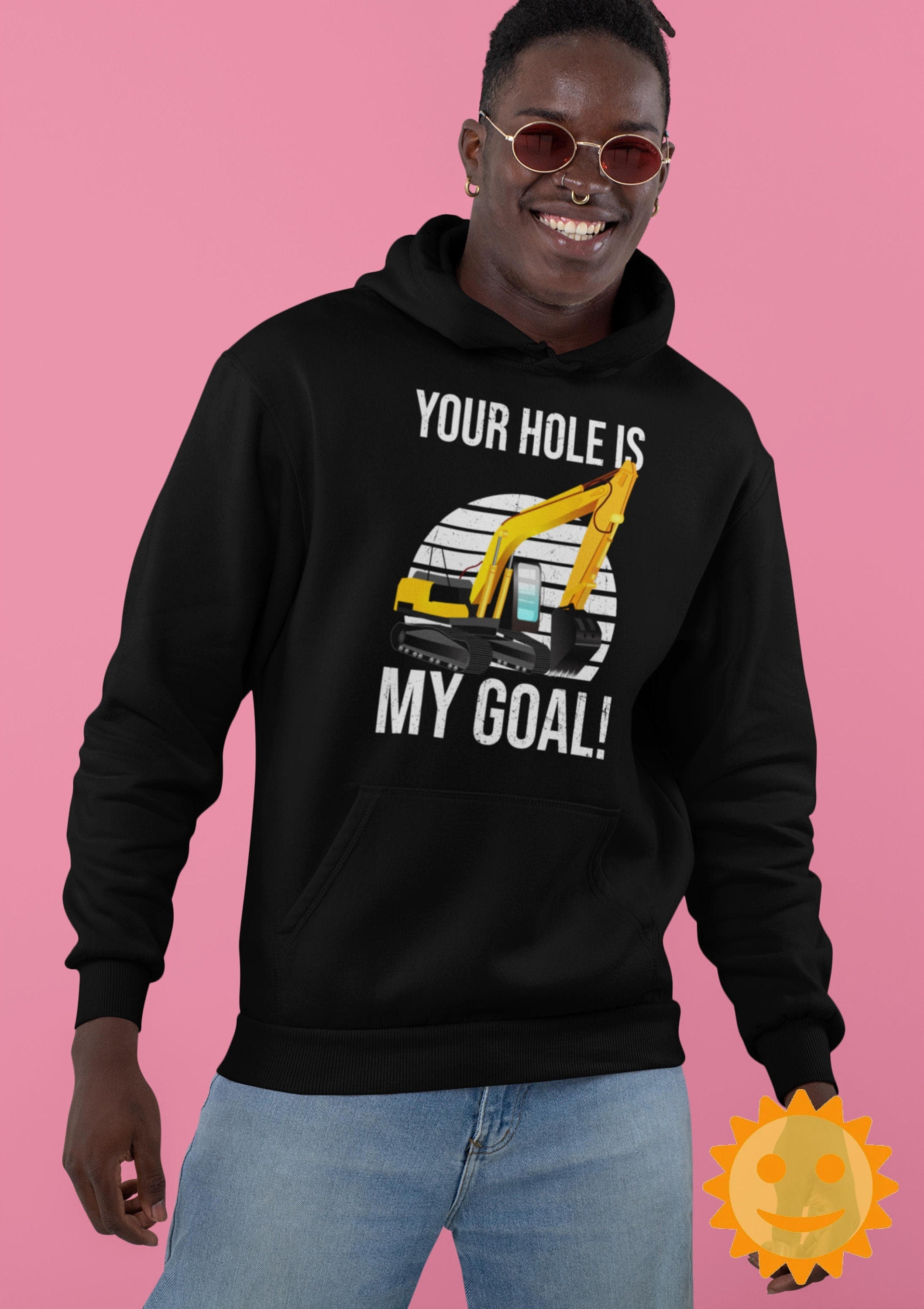 Excavator Your Hole Is My Goal Vintage T-Shirt, Excavator Shirt, Naughty Meme Shirt, Naughty Quote Shirt, Constructor Shirt, Worker Shirt