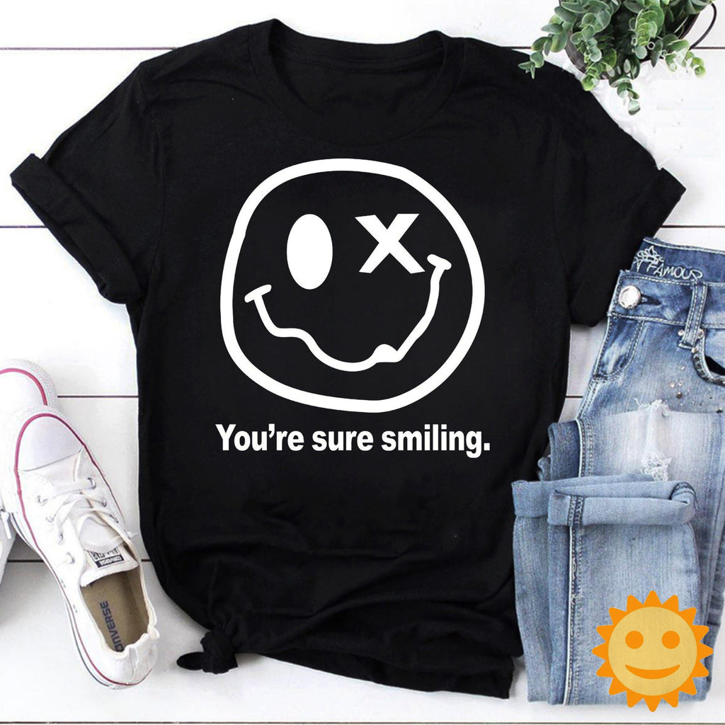 You're Sure Smiling Vintage T-Shirt, Smiley Shirt, Smiley Face Shirt, Smiling Shirt, Smiling Icon Shirt, Smiley Icon Shirt