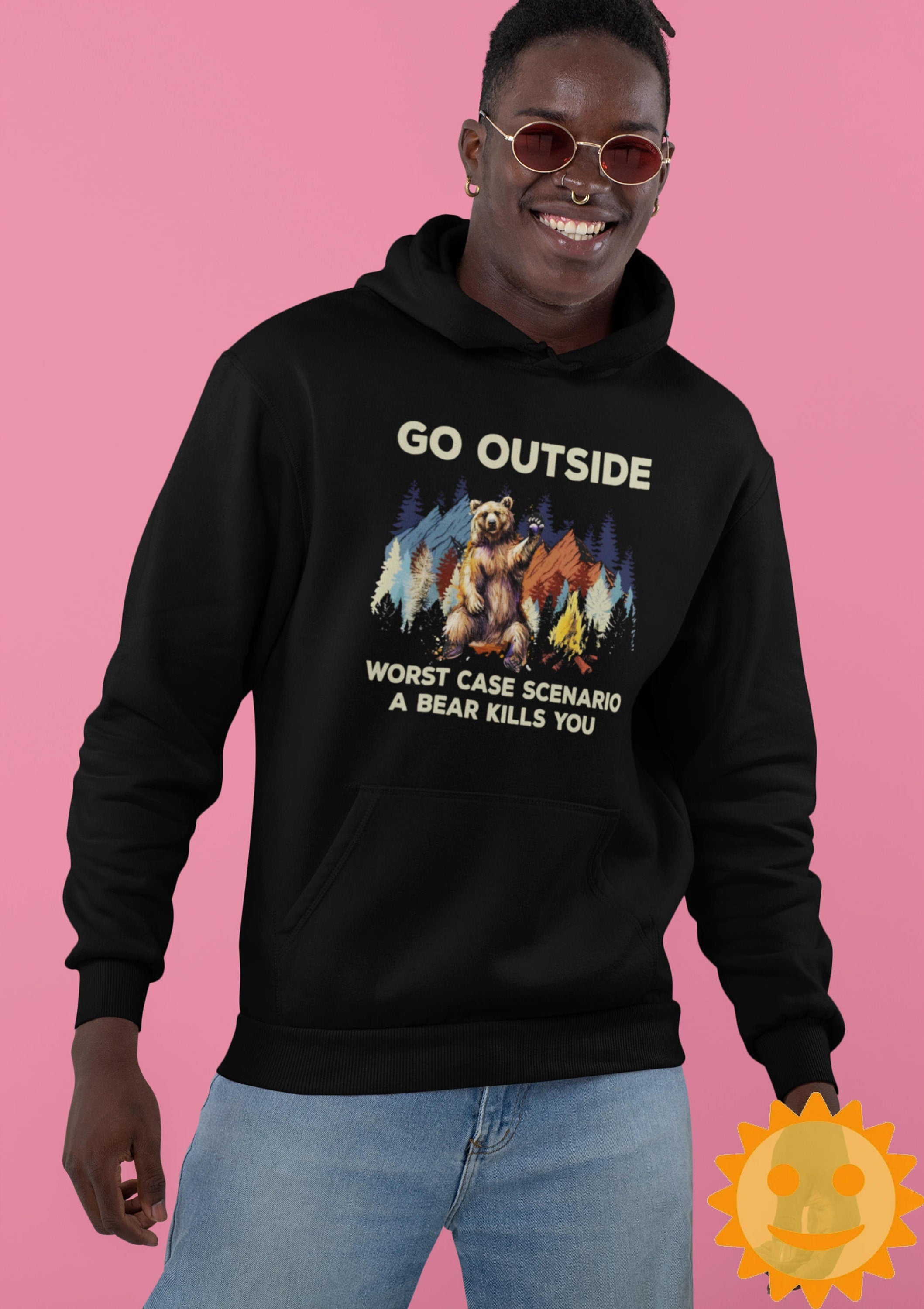 Go Outside Worst Case Scenario A Bear Kills You Vintage T-Shirt, Adventure Shirt, Picnic Shirt, Camping Shirt, Nature Lovers Shirt