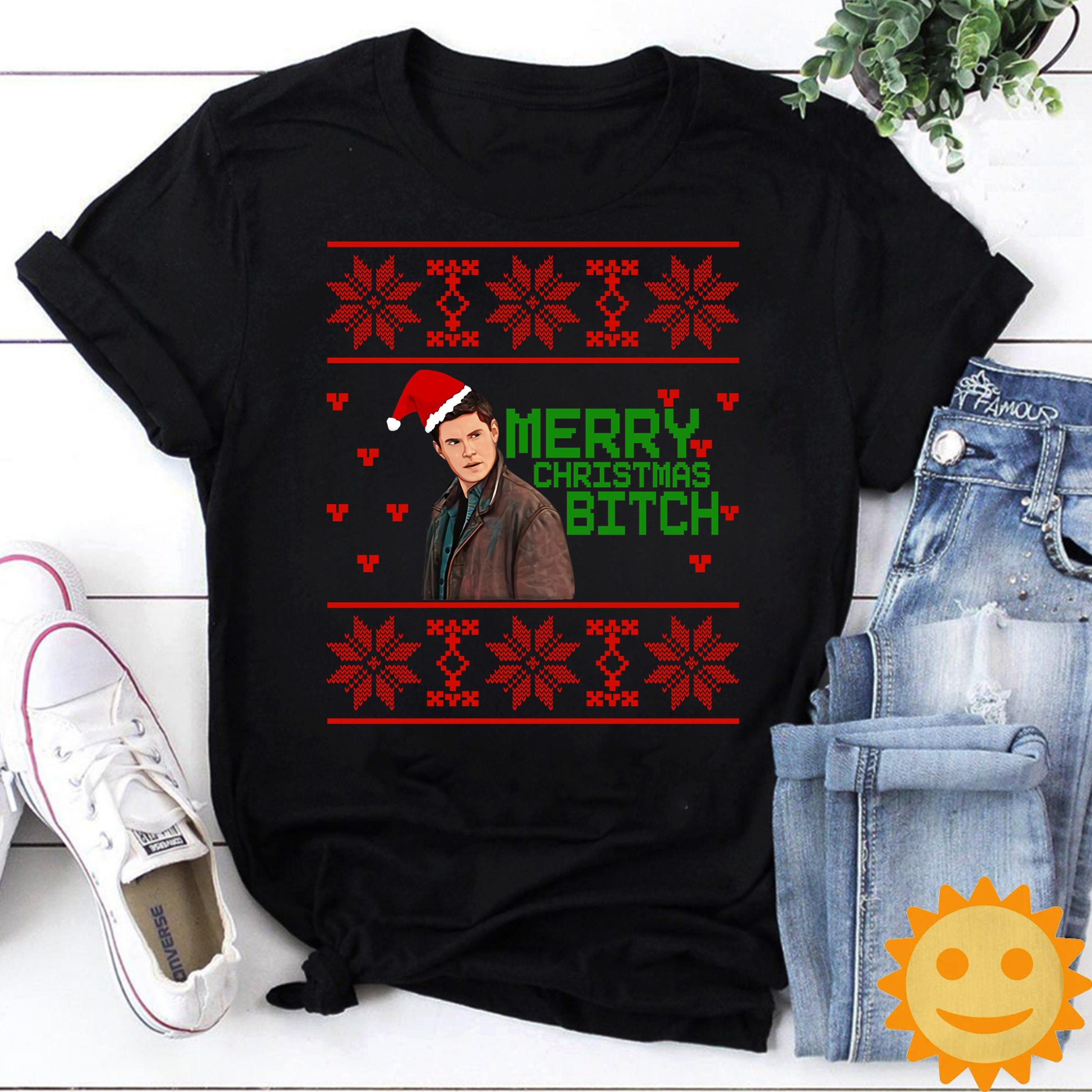 Dean Christmas Jensen Ackles Vintage T-Shirt, Halloween Shirt, Fantasy Movie Shirt, Adventure Movie Shirt, Christmas Shirt, Dean Shirt