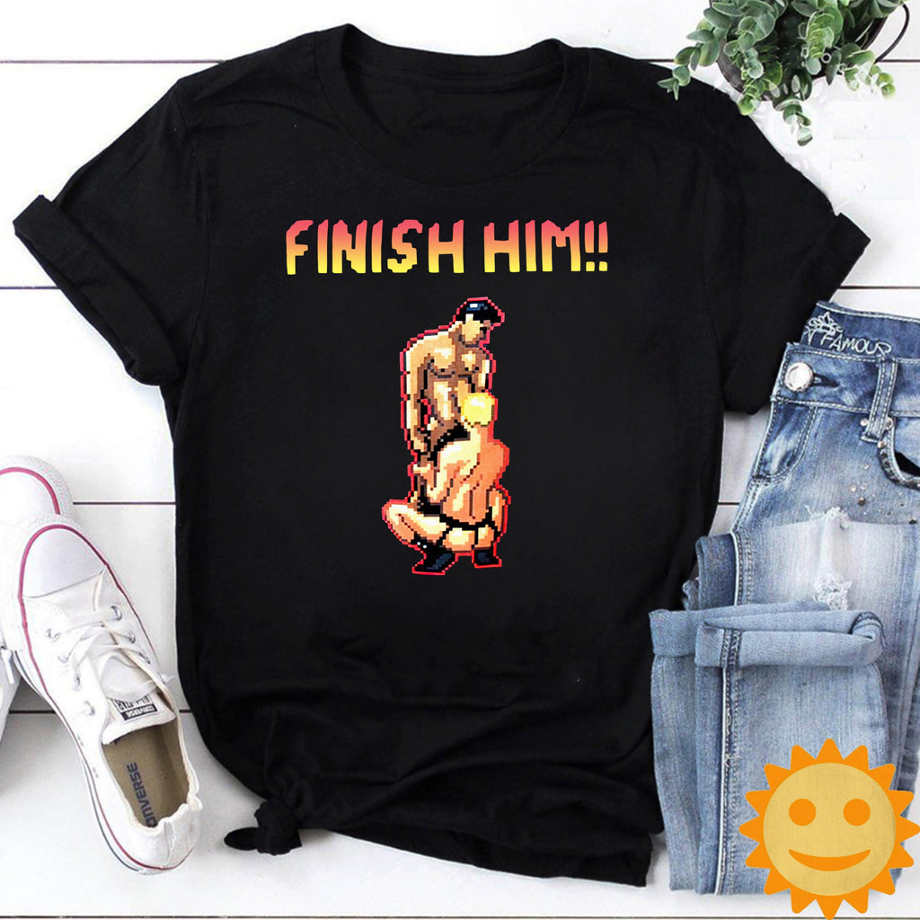 Gaymer Finish Him  Vintage T-Shirt, LGBT Shirt, LGBTQ Shirt, Lbgt Pride Shirt, Lgbt Ally Shirt, Gay Shirt, Gay Gymer Shirt, Gay Pixels Shirt