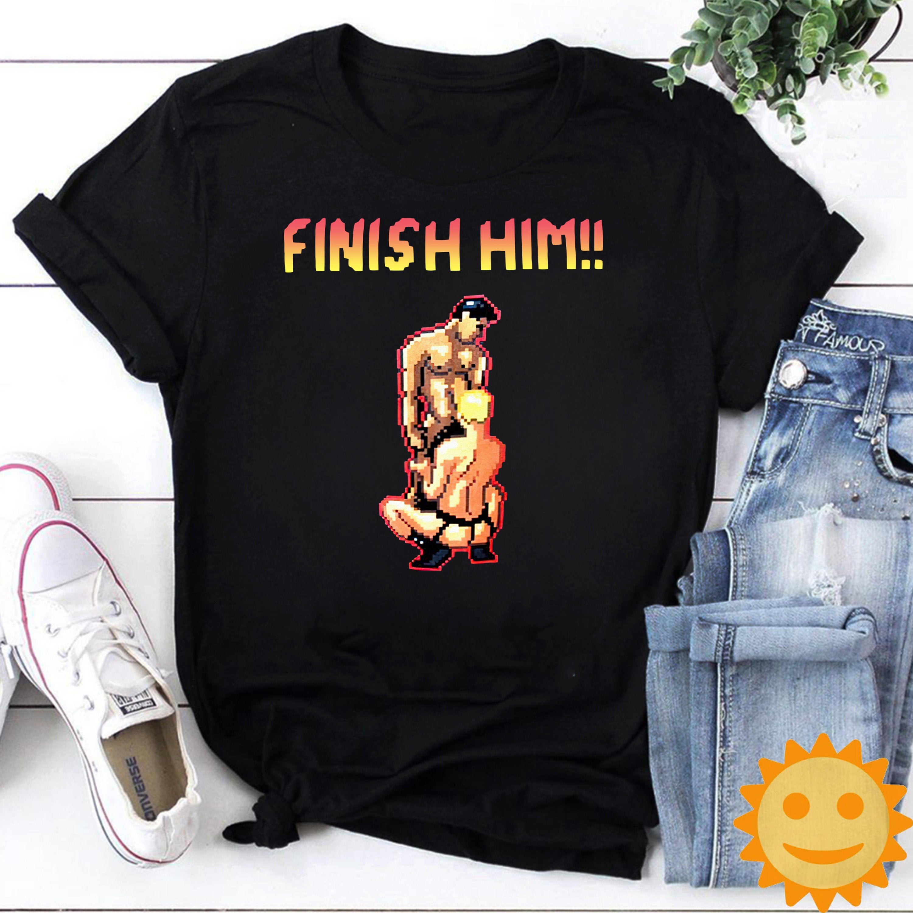 Gaymer Finish Him  Vintage T-Shirt, LGBT Shirt, LGBTQ Shirt, Lbgt Pride Shirt, Lgbt Ally Shirt, Gay Shirt, Gay Gymer Shirt, Gay Pixels Shirt
