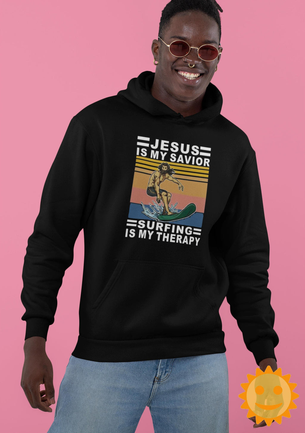Jesus Is My Savior Surfing Is My Therapy Vintage T-Shirt, Jesus Shirt, Christian Shirt, Jesus Lovers Shirt, Religious Shirt, Religion Shirt
