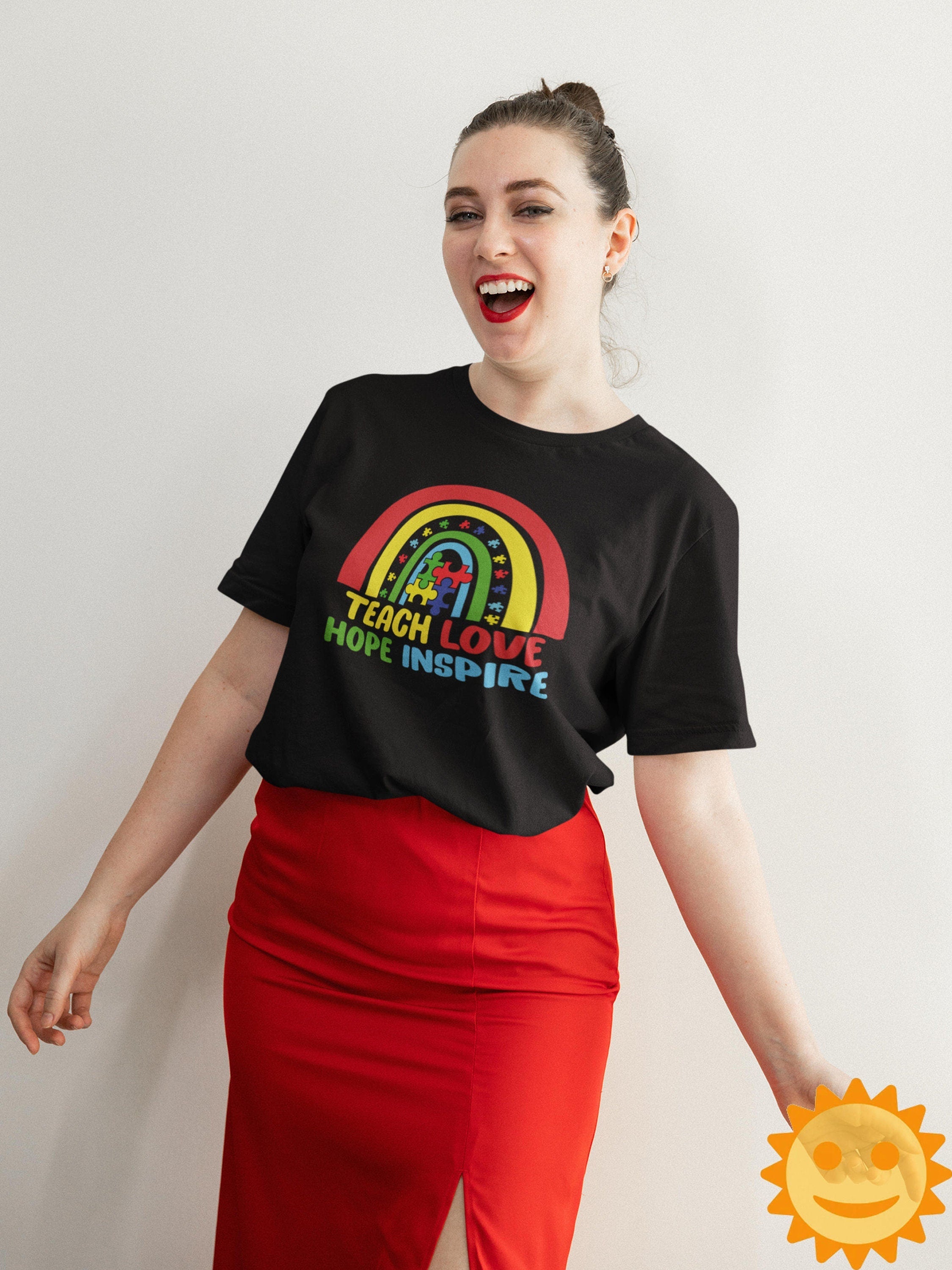 Teachers Love Hope Inspire Vintage T-Shirt, Autism Awareness Shirt, Autism Shirt, Autism Lovers Shirt, Autism Proud Shirt