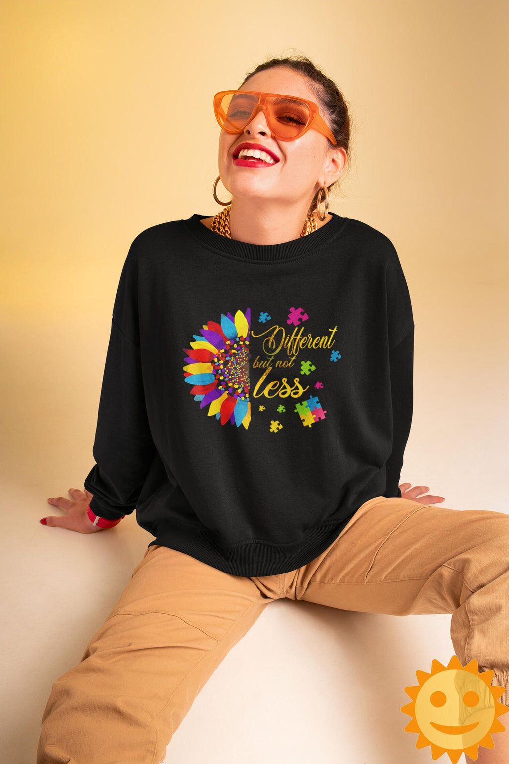 Autism Sunflower Different But Not Less Vintage T-Shirt, Autism Awareness Shirt, Autism Shirt, Autism Lovers Shirt, Autism Proud Shirt