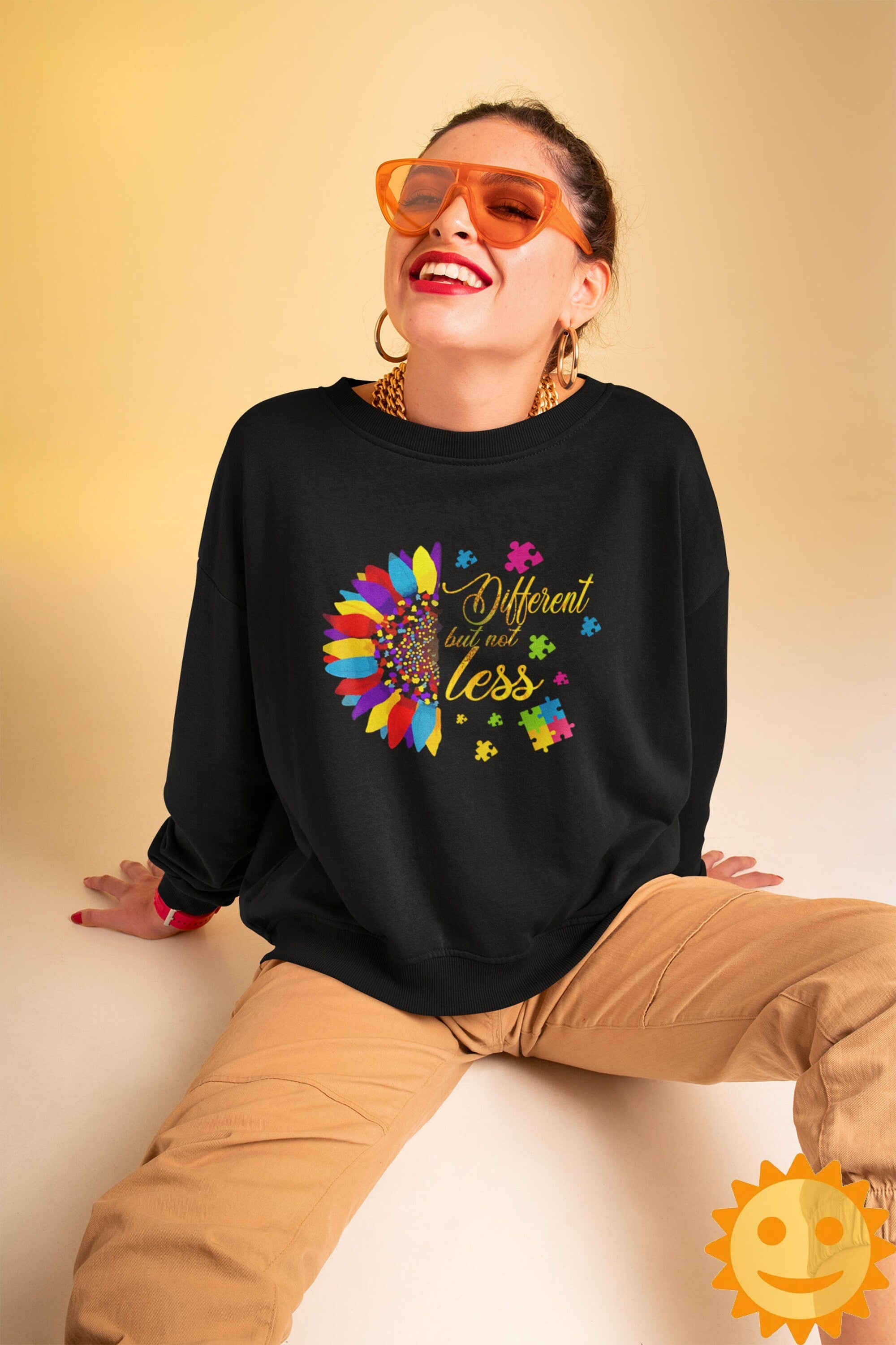 Autism Sunflower Different But Not Less Vintage T-Shirt, Autism Awareness Shirt, Autism Shirt, Autism Lovers Shirt, Autism Proud Shirt
