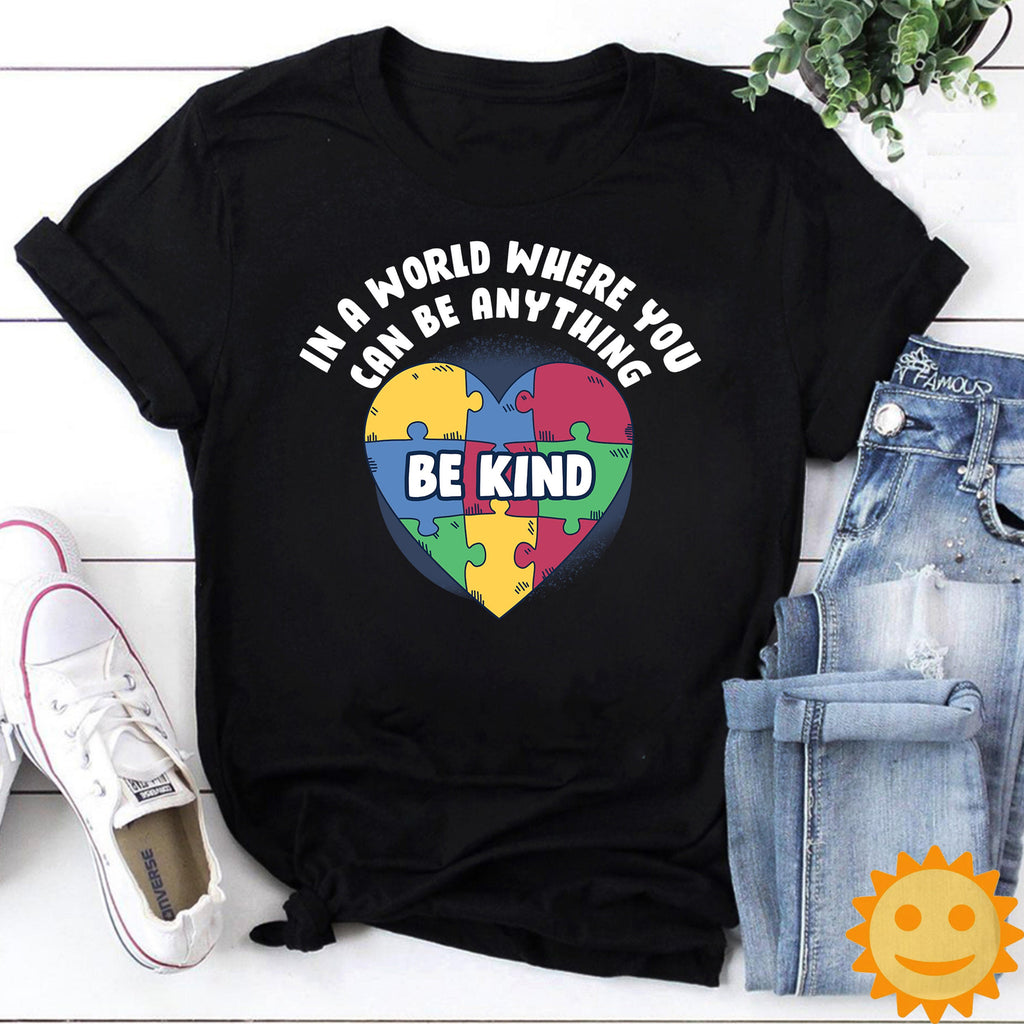 In A World Where You Can Be Anything Be Kind Vintage T-Shirt, Autism Awareness Shirt, Autism Shirt, Autism Lovers Shirt, Autistic Shirt