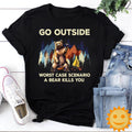 Go Outside Worst Case Scenario A Bear Kills You Vintage T-Shirt, Adventure Shirt, Picnic Shirt, Camping Shirt, Nature Lovers Shirt