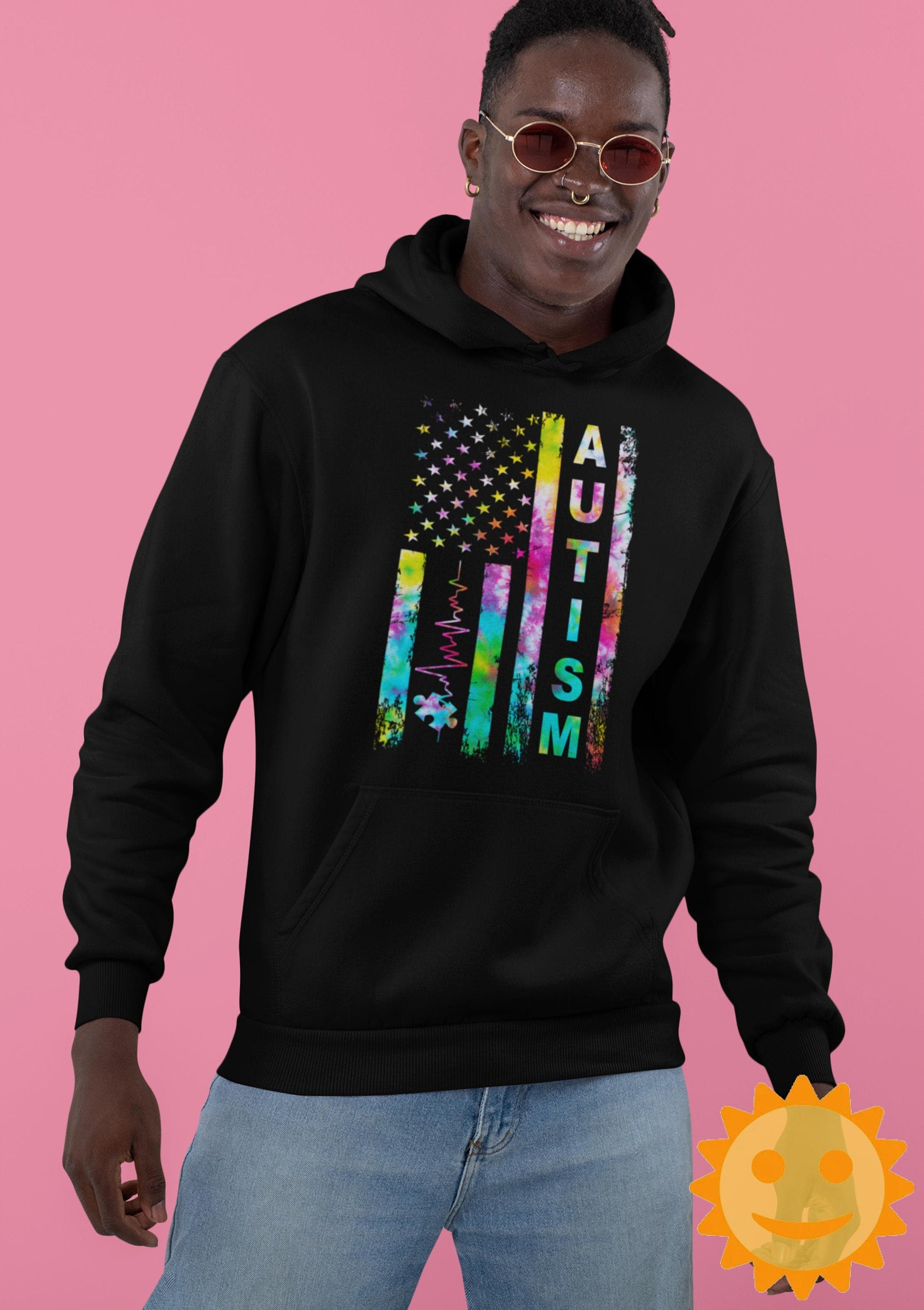 American Flag Autism Awareness Vintage T-Shirt, Autism Awareness Shirt, Autism Shirt, Autism Lovers Shirt, Autism Proud Shirt