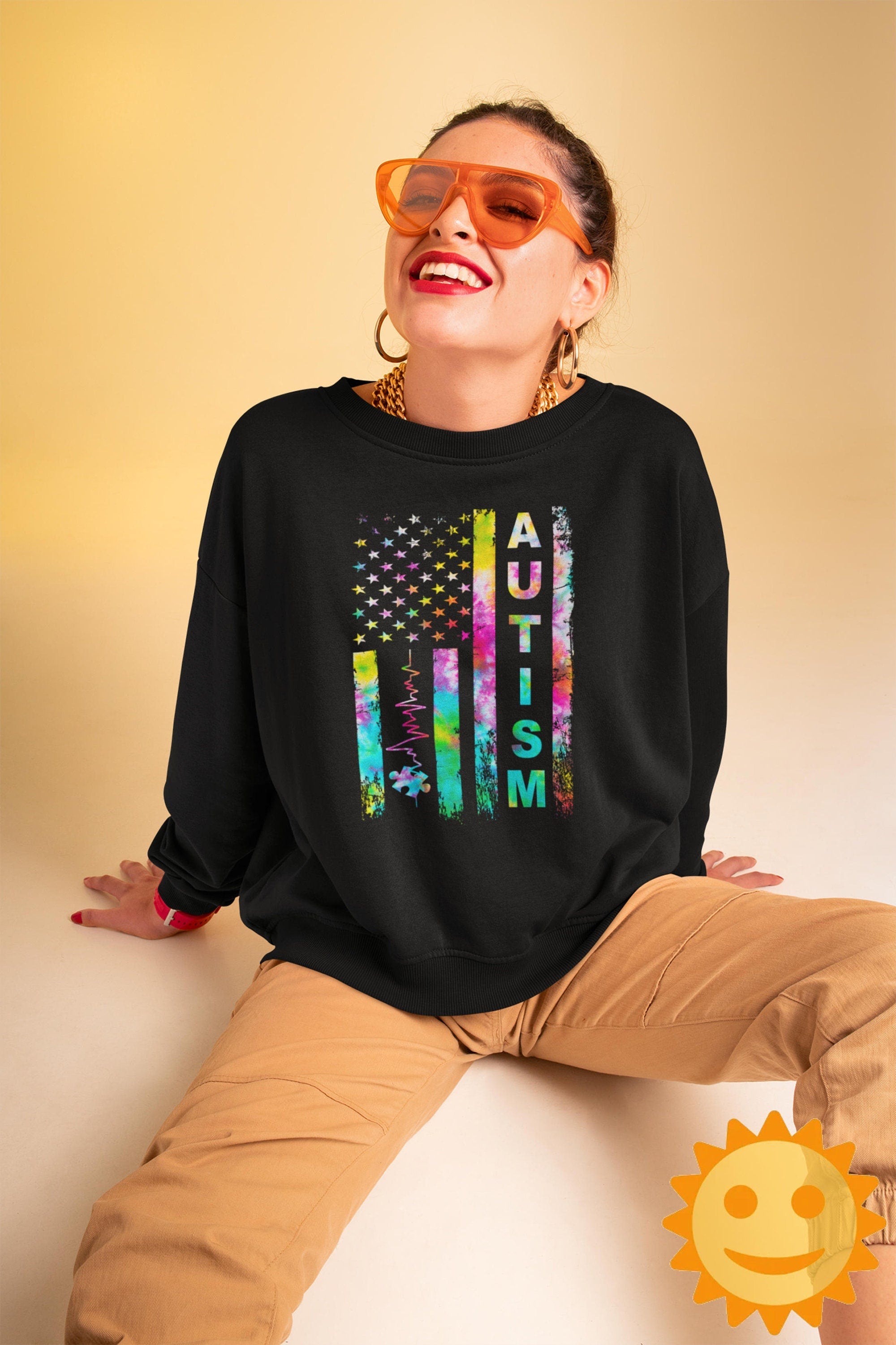 American Flag Autism Awareness Vintage T-Shirt, Autism Awareness Shirt, Autism Shirt, Autism Lovers Shirt, Autism Proud Shirt