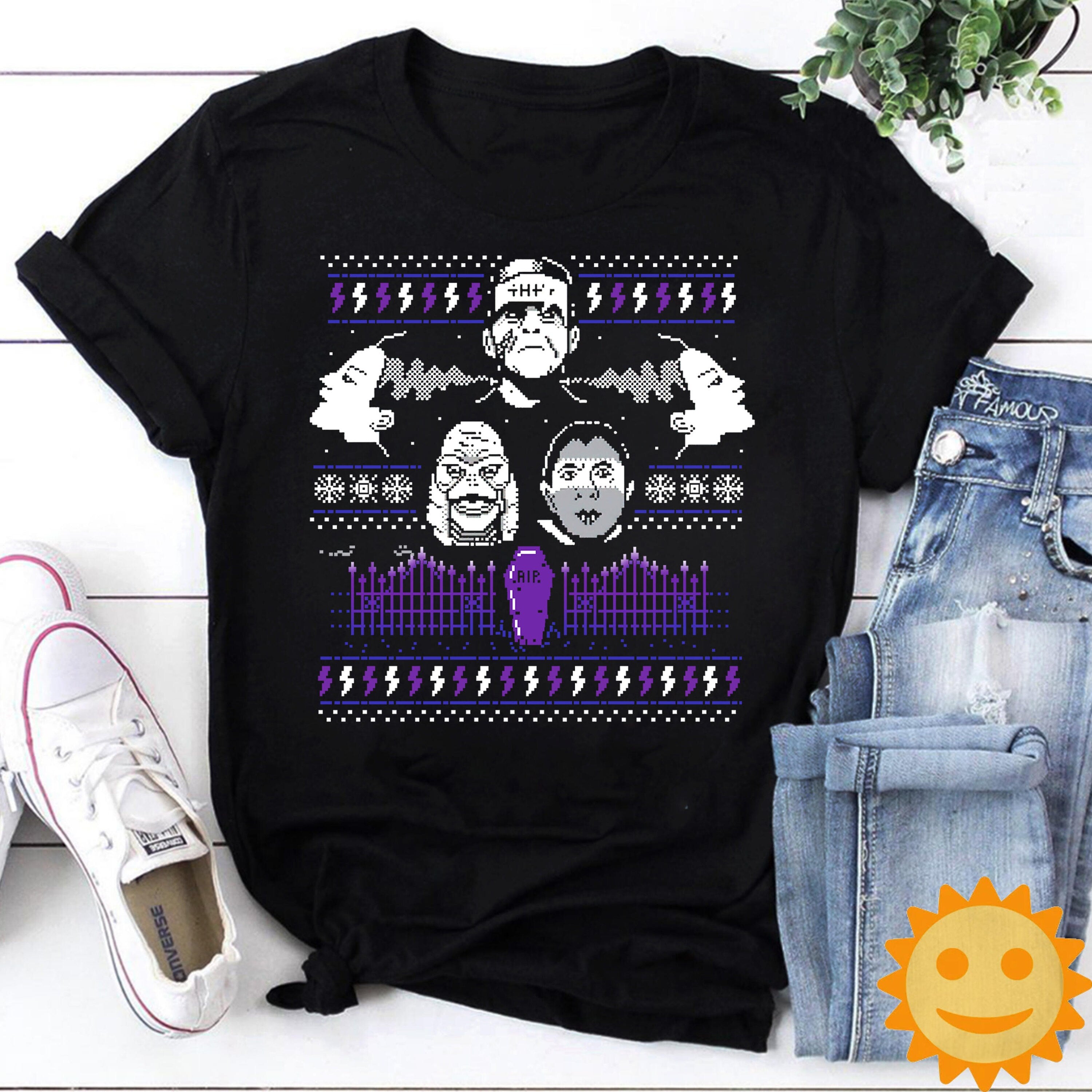 Cookie Baking Crew Ugly Christmas Vintage T-Shirt, Halloween Shirt, Horror Movie Shirt, Frankenstein Shirt, Frankenstein's Bride Shirt