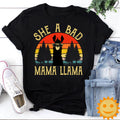 She A Bad Mama Llama Vintage T-Shirt, Teacher Life Shirt, Llama Shirt, Alpaca Shirt, Sheep Shirt, Lamb Shirt, Animal Lovers Shirt