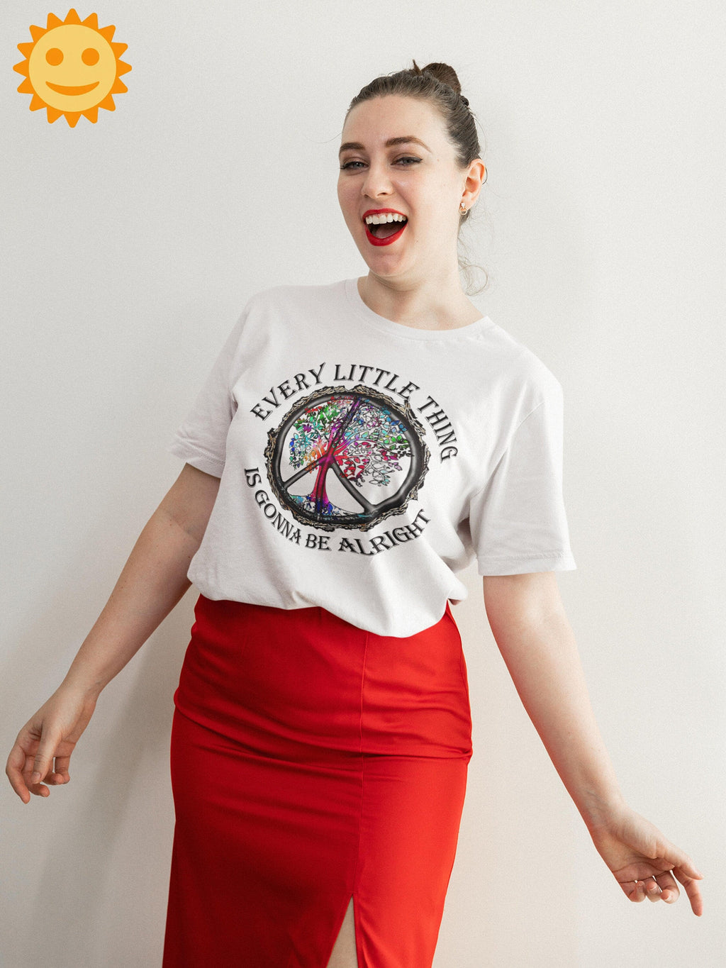 Hippie Every Little Thing Is Gonna Be Alright Vintage T-Shirt, Hippie Lovers Shirt, Hippie Shirt, Peace Lovers Shirt, Peace Sign Shirt