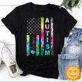 American Flag Autism Awareness Vintage T-Shirt, Autism Awareness Shirt, Autism Shirt, Autism Lovers Shirt, Autism Proud Shirt