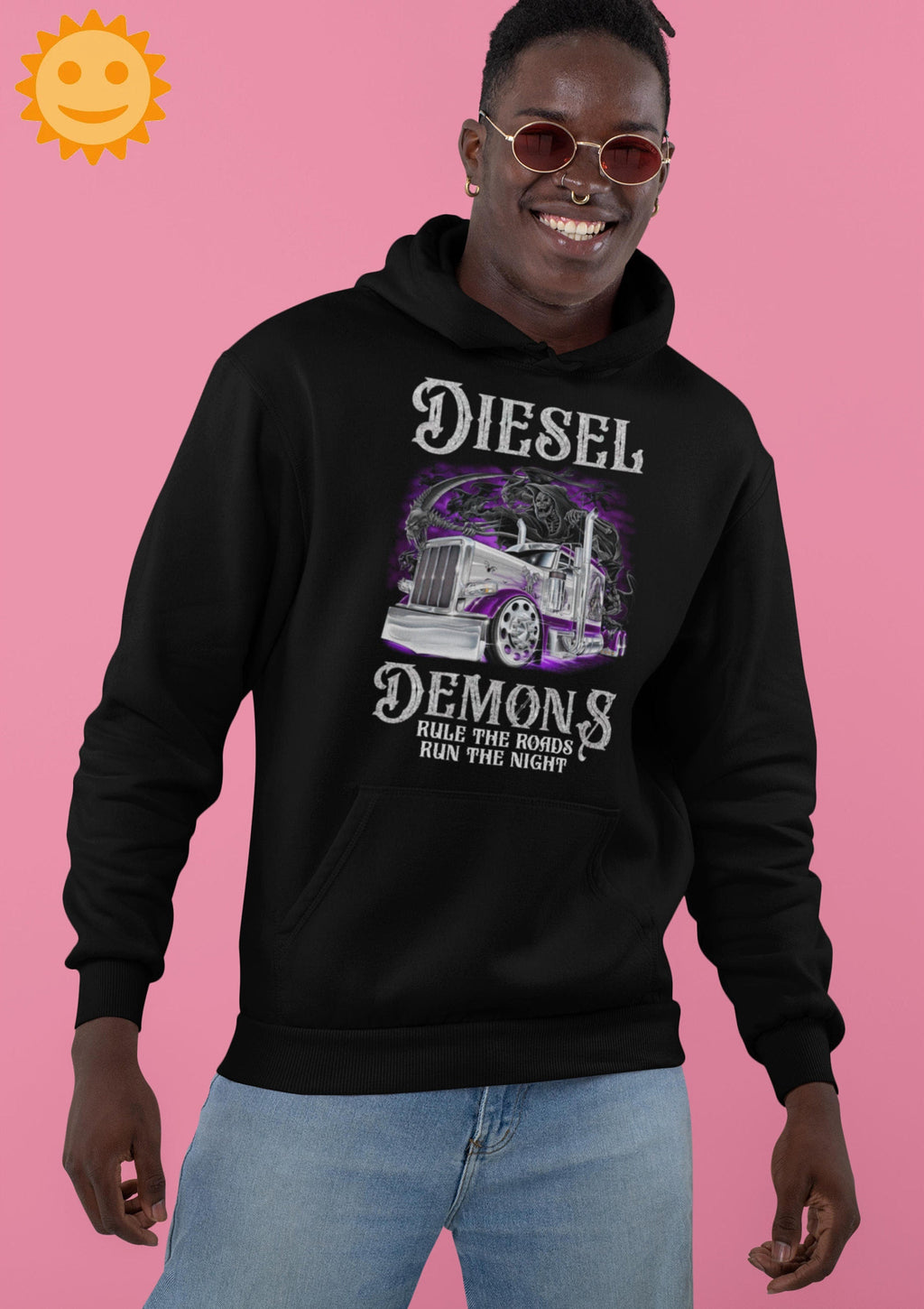 Trucker Diesel Demon And Rule The Road Run The Night Vintage T-Shirt, Trucker Shirt, Truck Lovers Shirt, Truck Shirt, Funny Truck Shirt