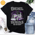 Trucker Diesel Demon And Rule The Road Run The Night Vintage T-Shirt, Trucker Shirt, Truck Lovers Shirt, Truck Shirt, Funny Truck Shirt