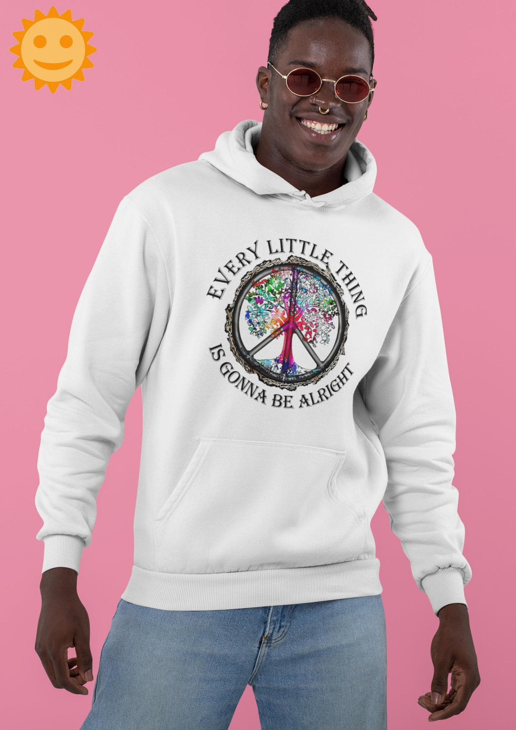Hippie Every Little Thing Is Gonna Be Alright Vintage T-Shirt, Hippie Lovers Shirt, Hippie Shirt, Peace Lovers Shirt, Peace Sign Shirt