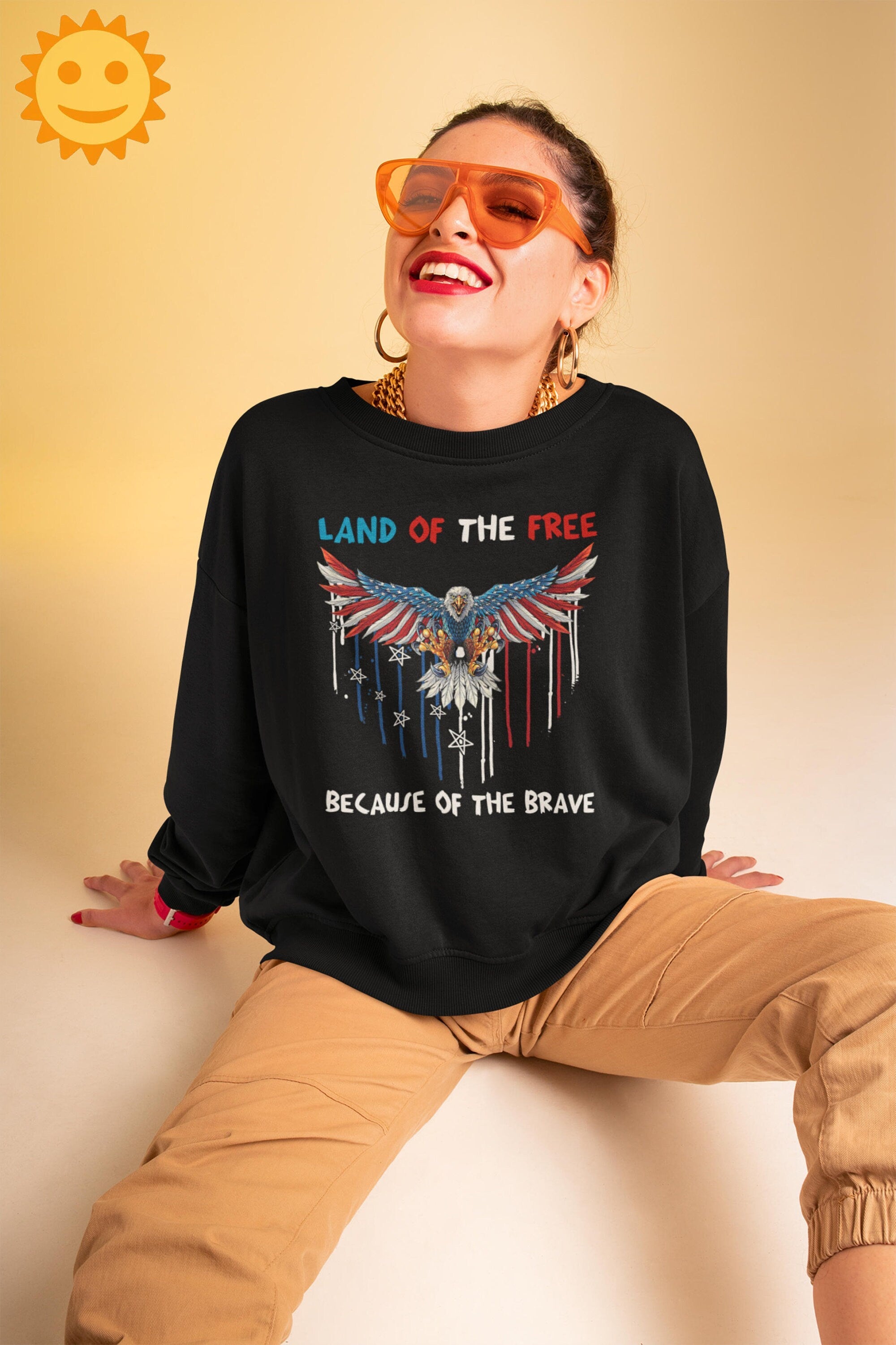 Eagle Land Of The Free Because Of The Brave Vintage T-Shirt, Independence Day Shirt, 4th Of July Shirt, Patriot Shirt, Independent Day Shirt
