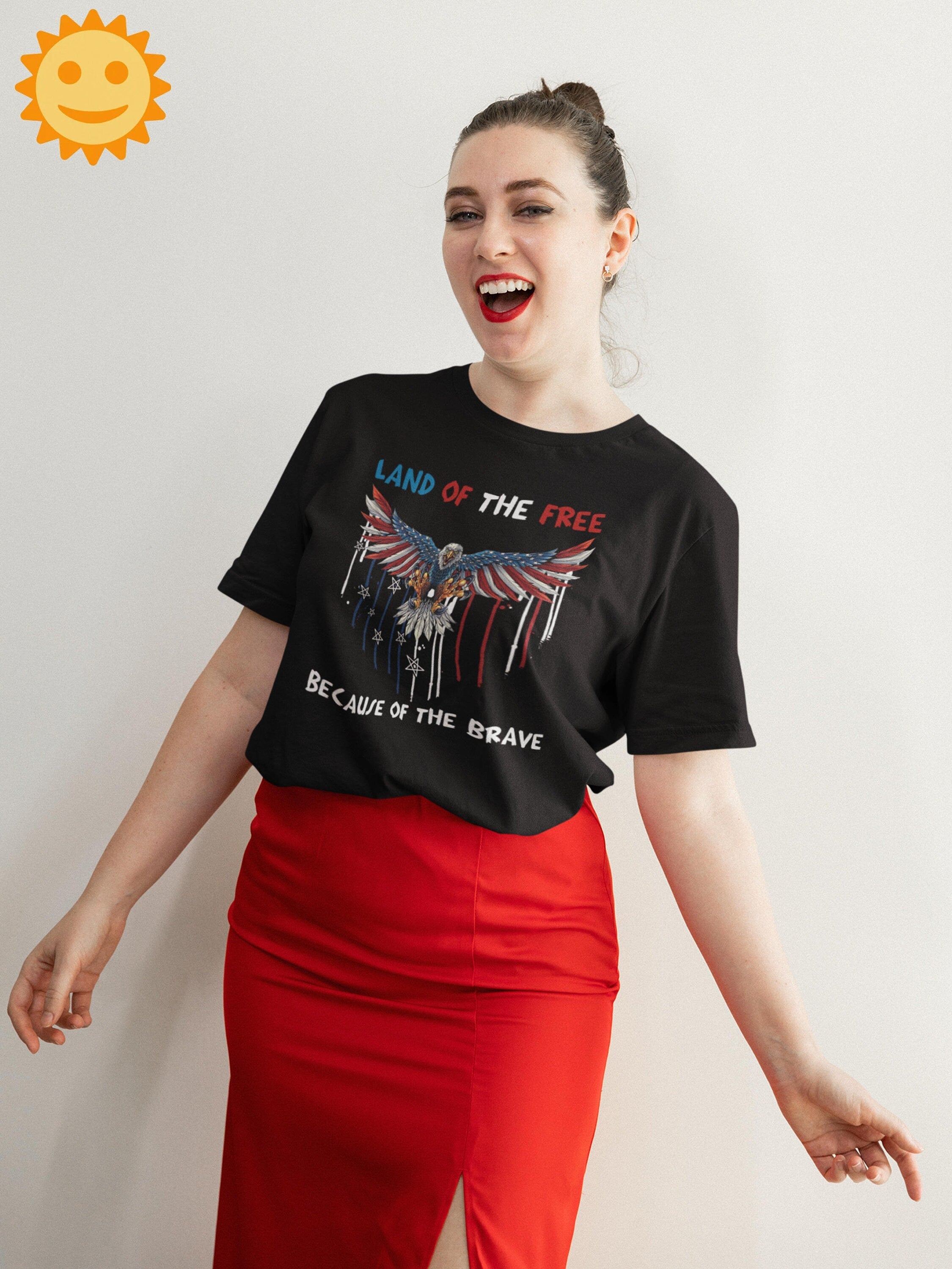 Eagle Land Of The Free Because Of The Brave Vintage T-Shirt, Independence Day Shirt, 4th Of July Shirt, Patriot Shirt, Independent Day Shirt