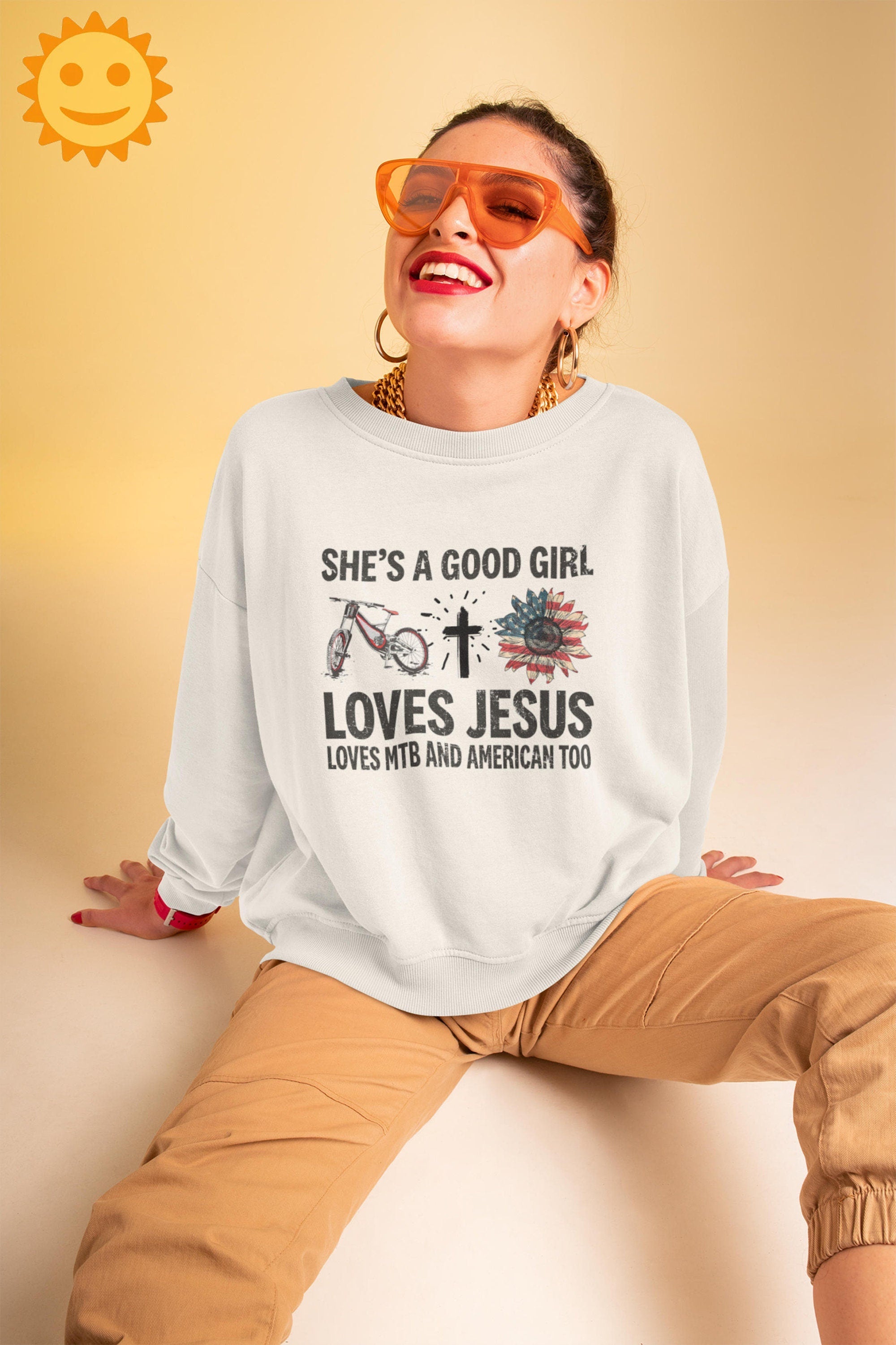 She's A Good Girl Loves Jesus Loves MTB And American Too Vintage T-Shirt, Jesus Shirt, Christian Shirt, Jesus Lovers Shirt, Religion Shirt