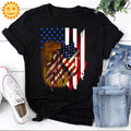 American Flag USA Horse Independence Day Vintage T-Shirt, Independence Day Shirt, 4th Of July Shirt, Patriot Shirt, Independent Day Shirt