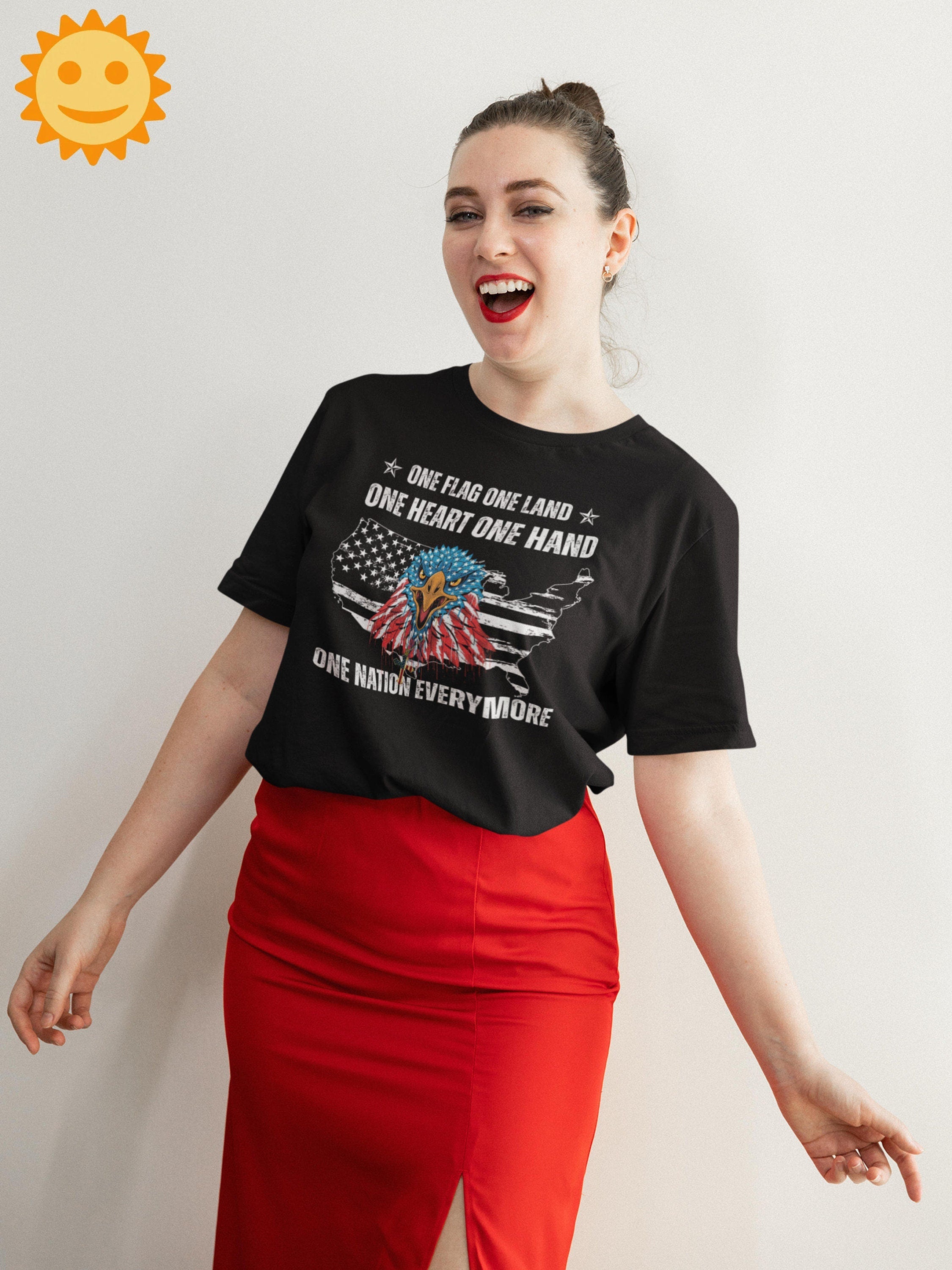 Eagle One Flag One Land One Heart One Hand One Nation Everymore Vintage T-Shirt, Independence Day Shirt, 4th Of July Shirt, Patriot Shirt