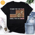 Stand For The Flag Kneel For The Cross Vintage T-Shirt, Veteran Shirt, Veteran Lovers Shirt, Soldier Shirt, Independence Day Shirt