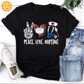 Peace Love Nursing Vintage T-Shirt, Nurselife Shirt, Nurse Shirt, Nurse Vintage Shirt, Nurse Lovers Shirt, Funny Nurse Shirt, Peace Shirt