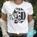 Personalized Football Mom Shirt, Custom Game Day Mom Football Tee, Child Name & Number Football Game Season Shirt, Gameday Sports Mama Tee