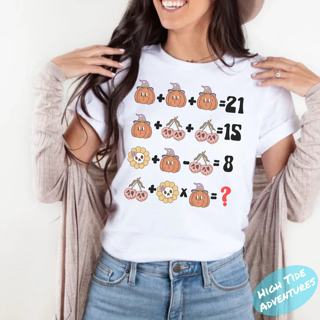 Halloween Teacher Shirt, Math Teacher Halloween Shirt, Halloween Teacher, Math Teacher Shirt, Halloween Part Shirt, Funny Halloween T-shirts
