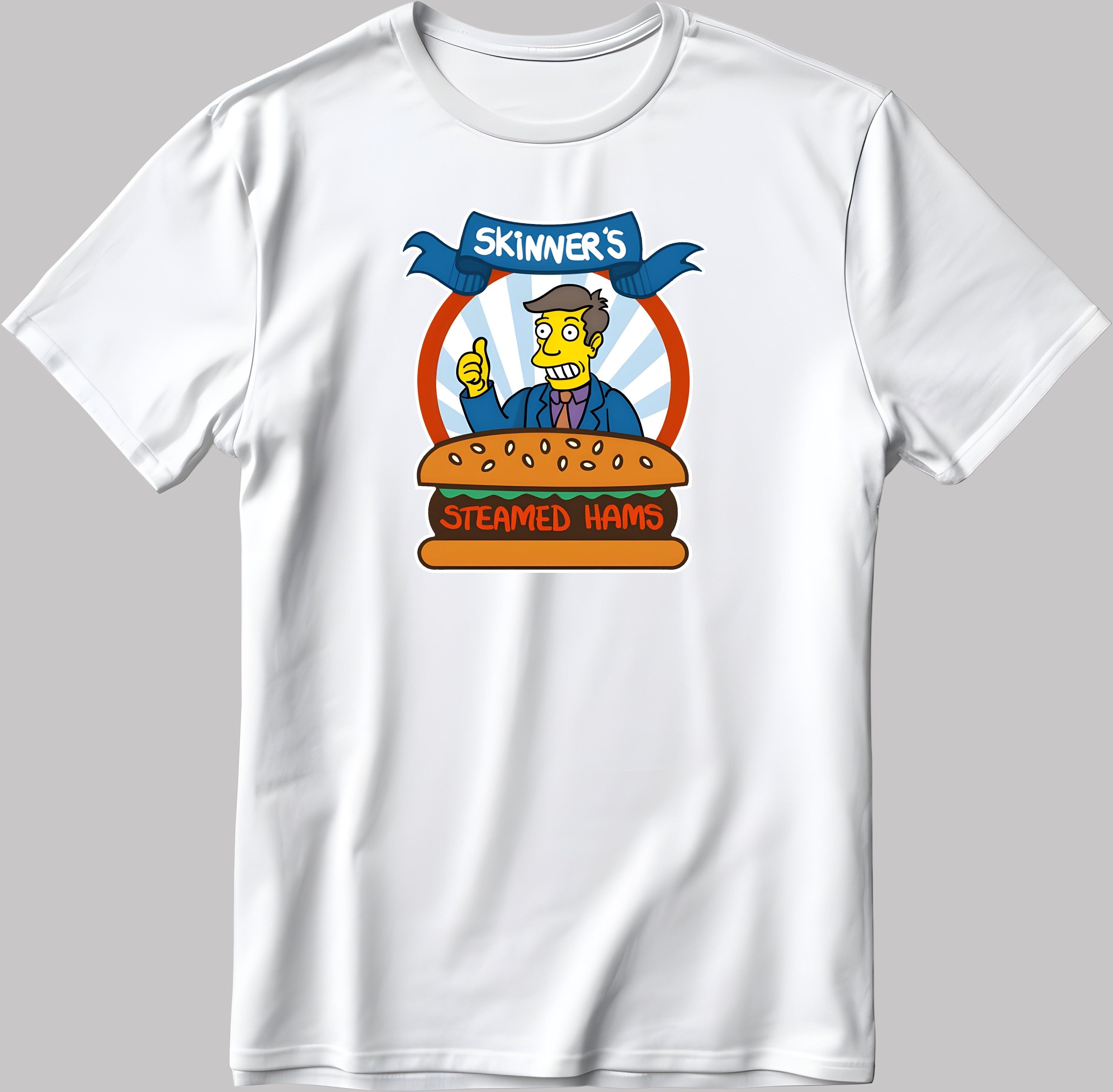 Skinner's Steamed Hams Short Sleeve White-Black Men's / Women's T Shirt P200