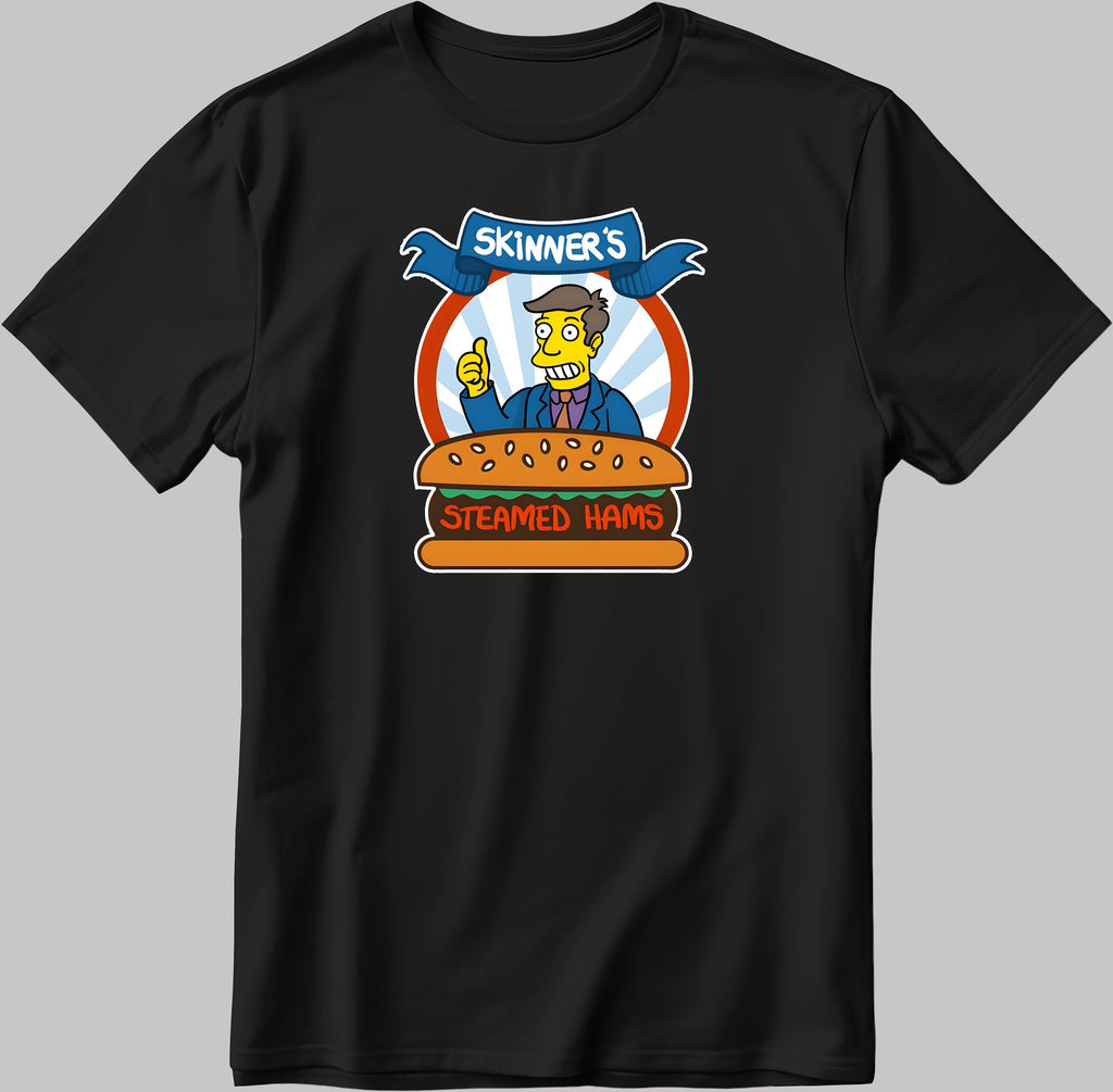 Skinner's Steamed Hams Short Sleeve White-Black Men's / Women's T Shirt P200