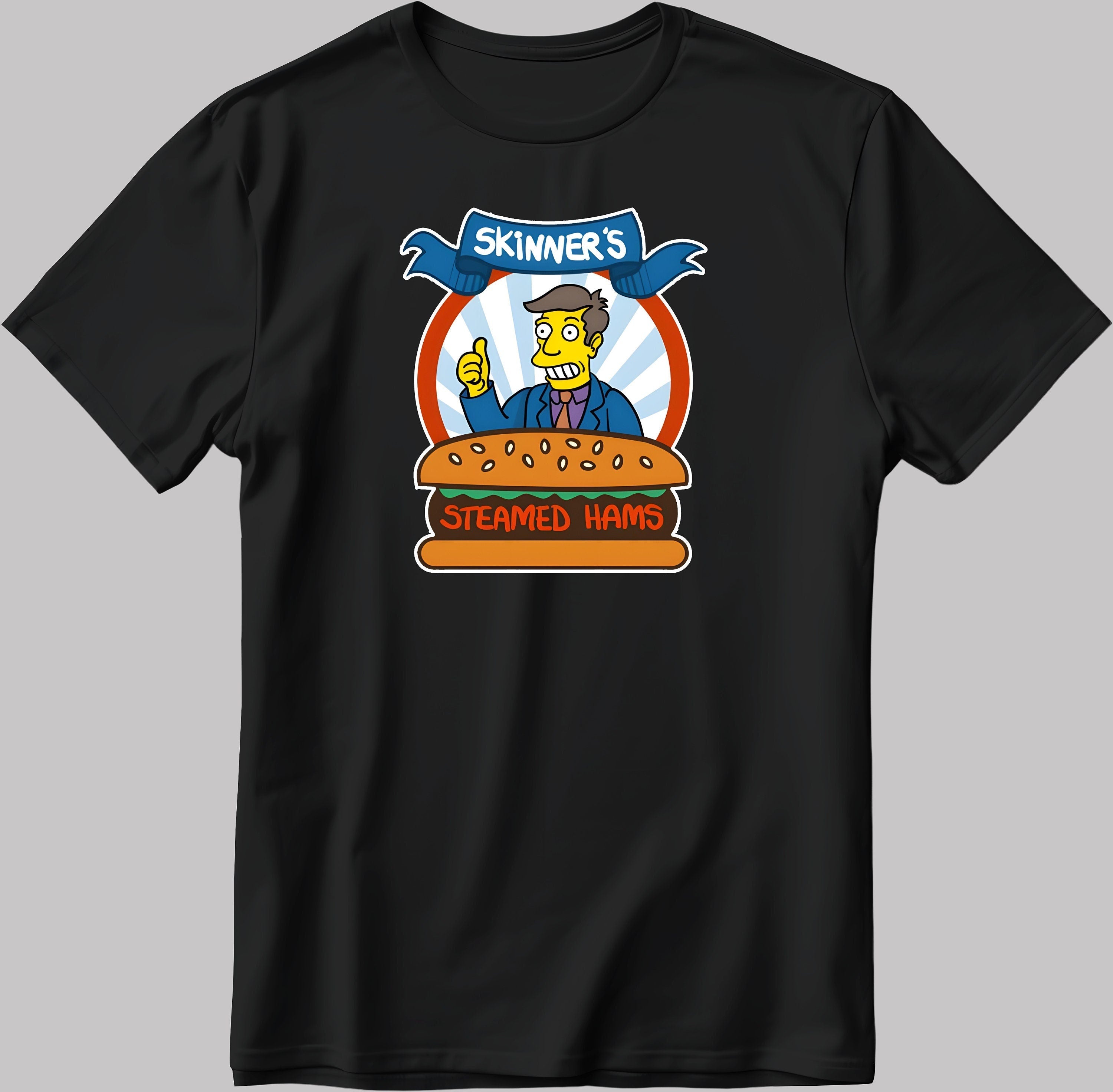 Skinner's Steamed Hams Short Sleeve White-Black Men's / Women's T Shirt P200