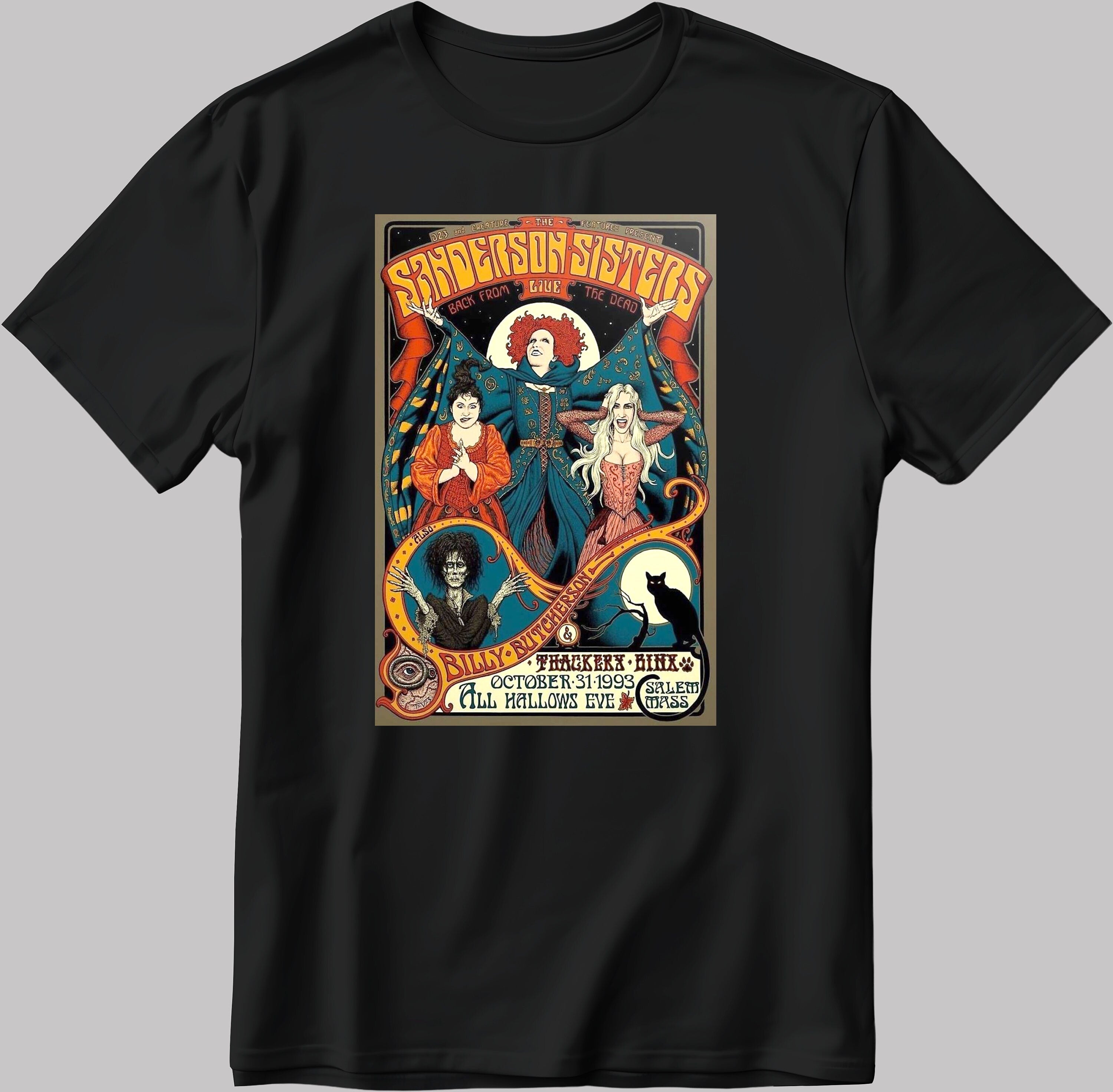 Sanderson Sisters Hocus Pocus Short Sleeve White-Black Men's / Women's T Shirt A138