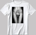 Funny Hand Gesture Figure, Short Sleeve White-Black Men's / Women's T Shirt D370